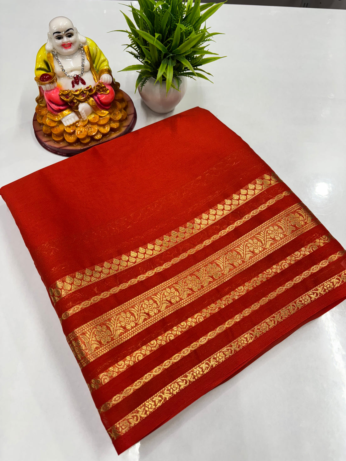 Elegant Semi Crepe Saree with Beautiful Self Colors – Padmavathi Silks and Sarees