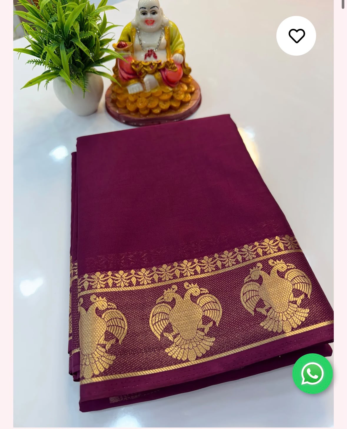 Mysore Crepe Silk Saree with Ganda Berunda Border | Beautiful Pallu & Self Blouse…
