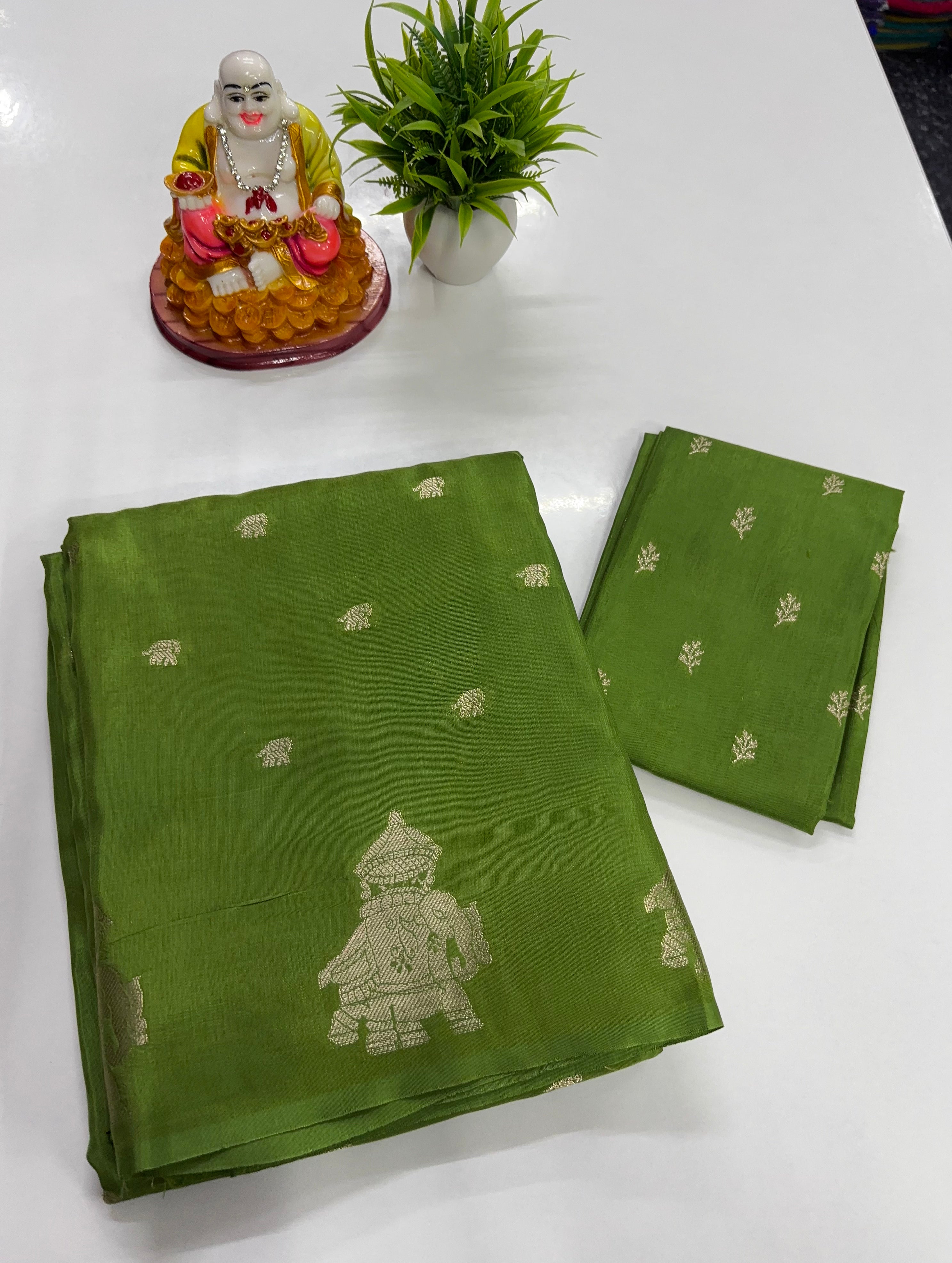 Premium Viscose Saree with Beautiful Elephant Border & Rich Pallu – Padmavathi Silks and Sarees