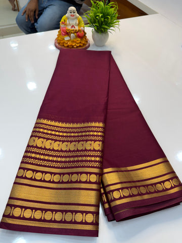 Mysore Crepe Silk Saree with Beautiful Mango Border