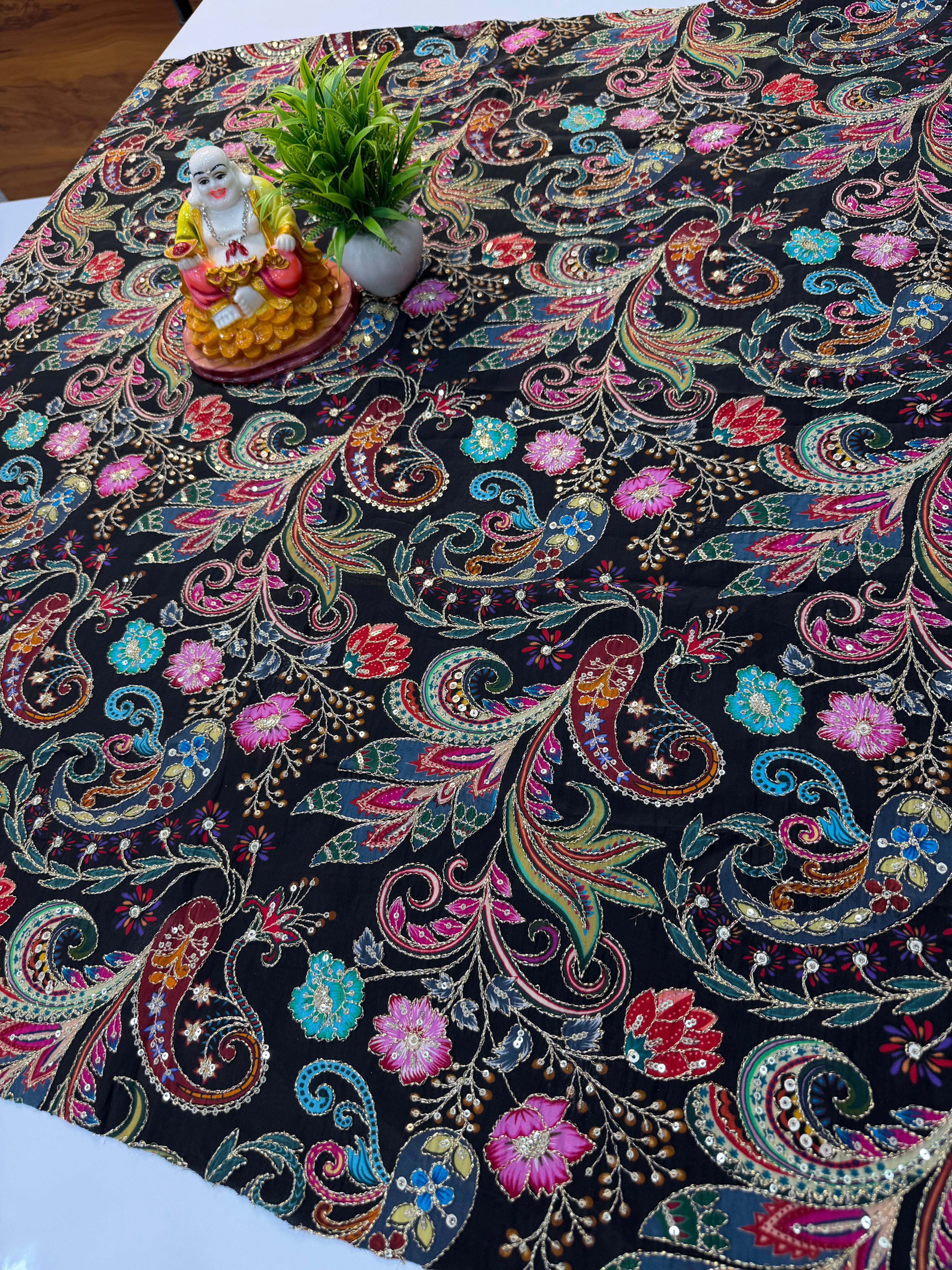 Premium Kalamkari Crepe Silk Blouse –