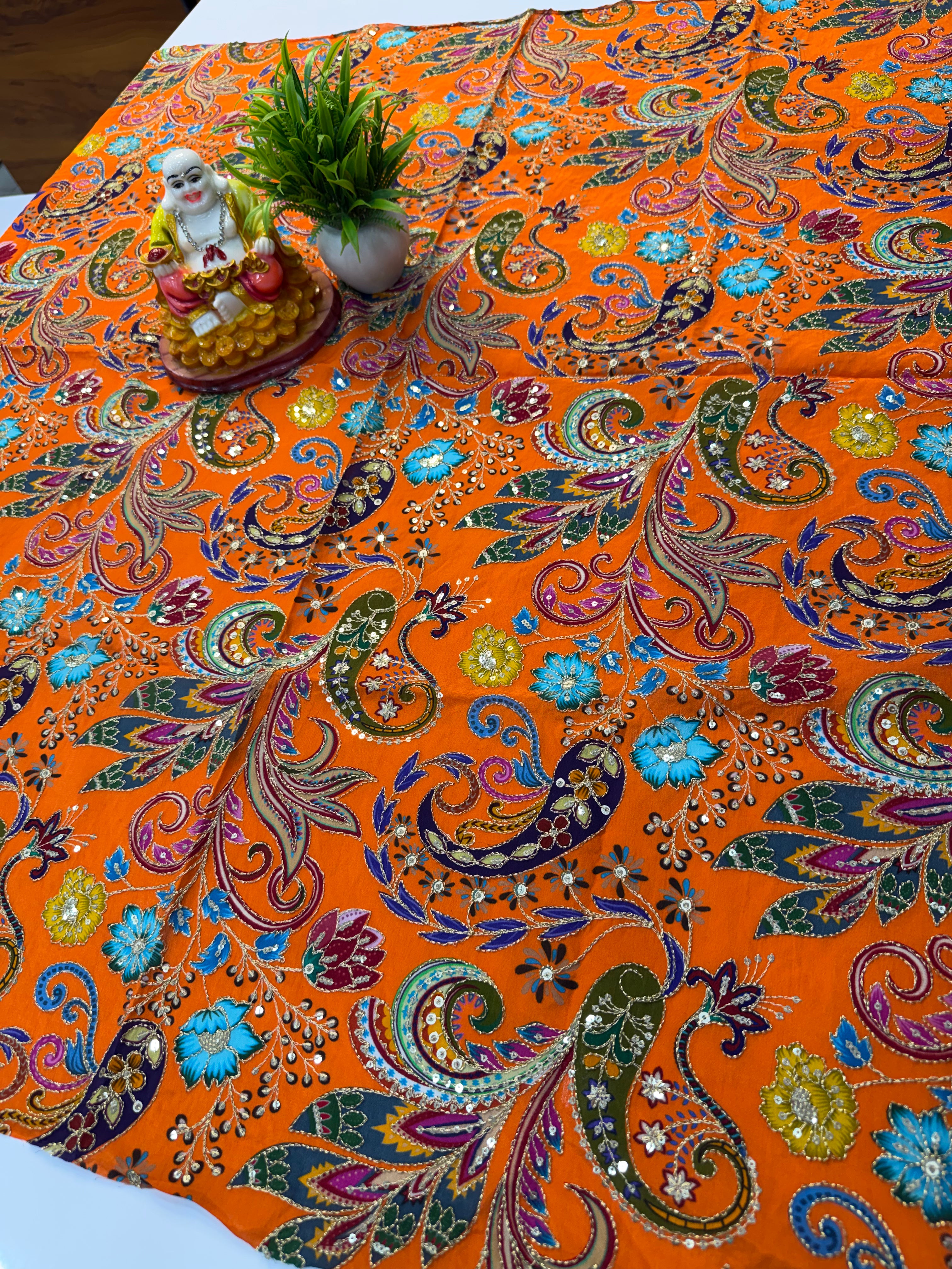 Premium Kalamkari Crepe Silk Blouse –