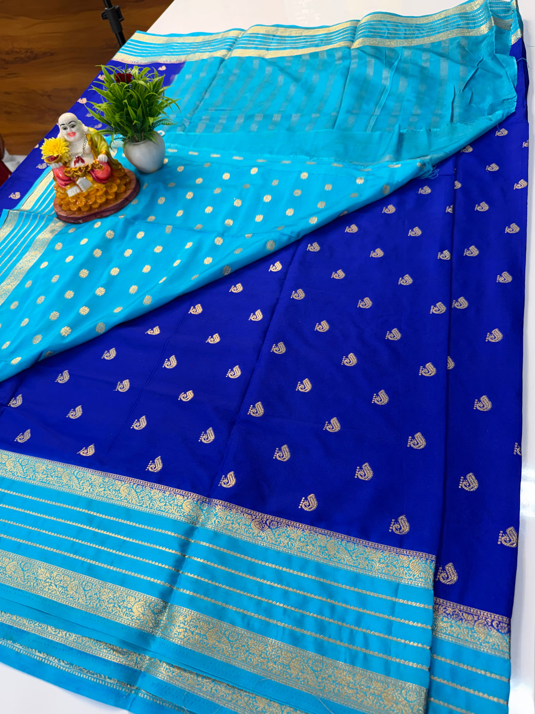 Mysore Crepe Silk Saree with Buttas