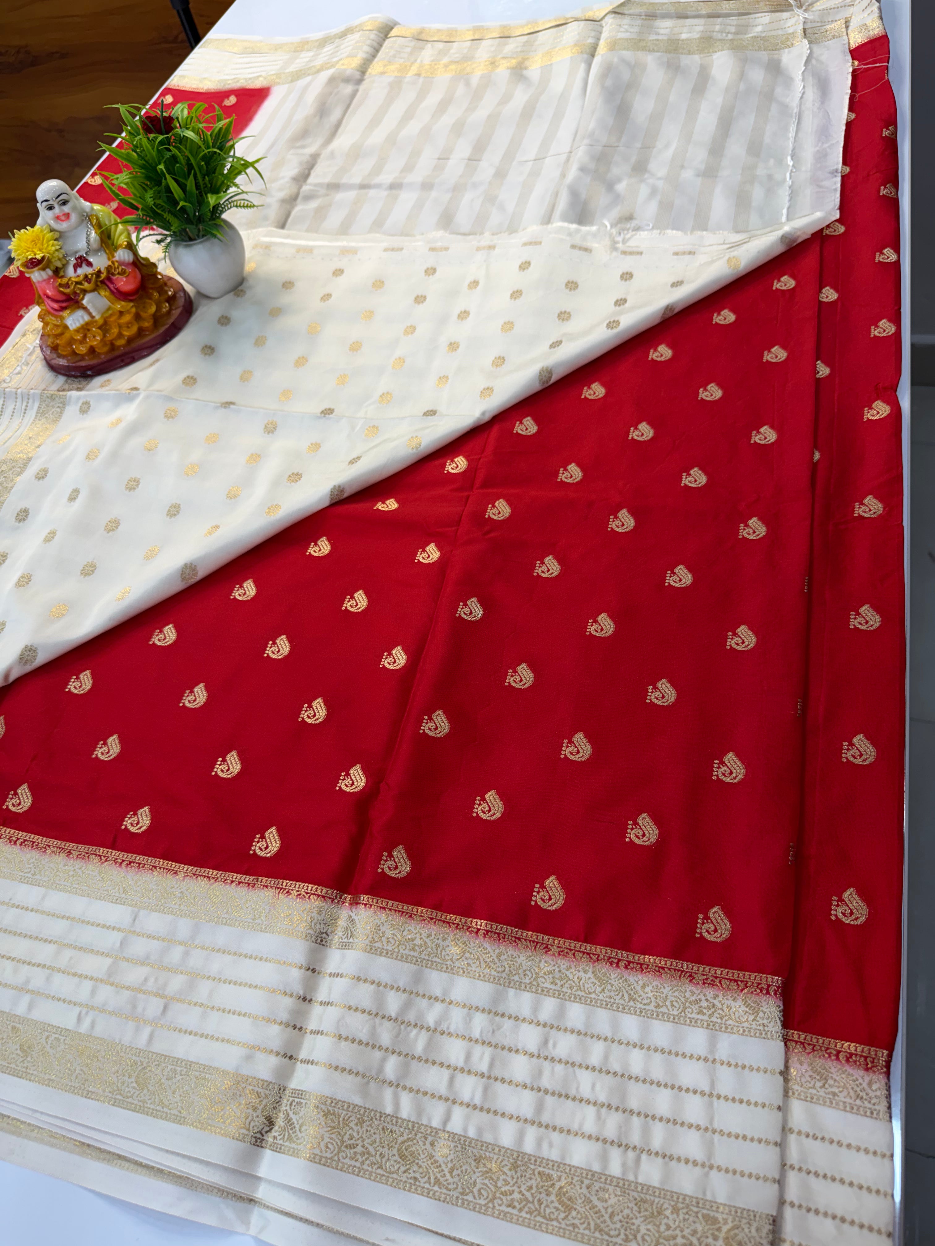 Mysore Crepe Silk Saree with Buttas