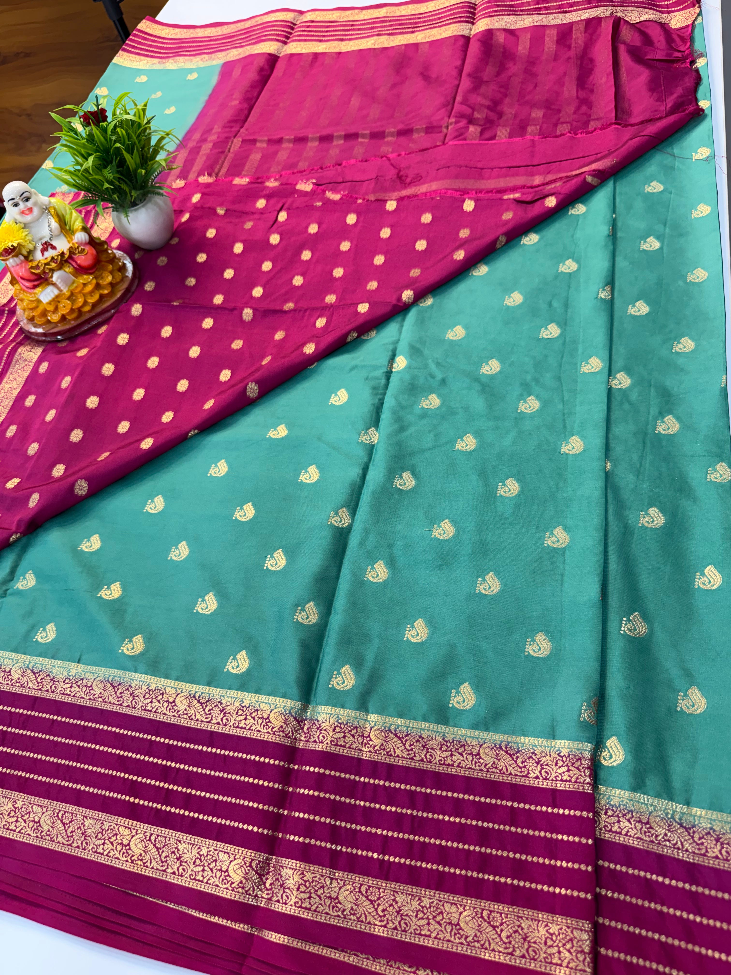 Mysore Crepe Silk Saree with Buttas