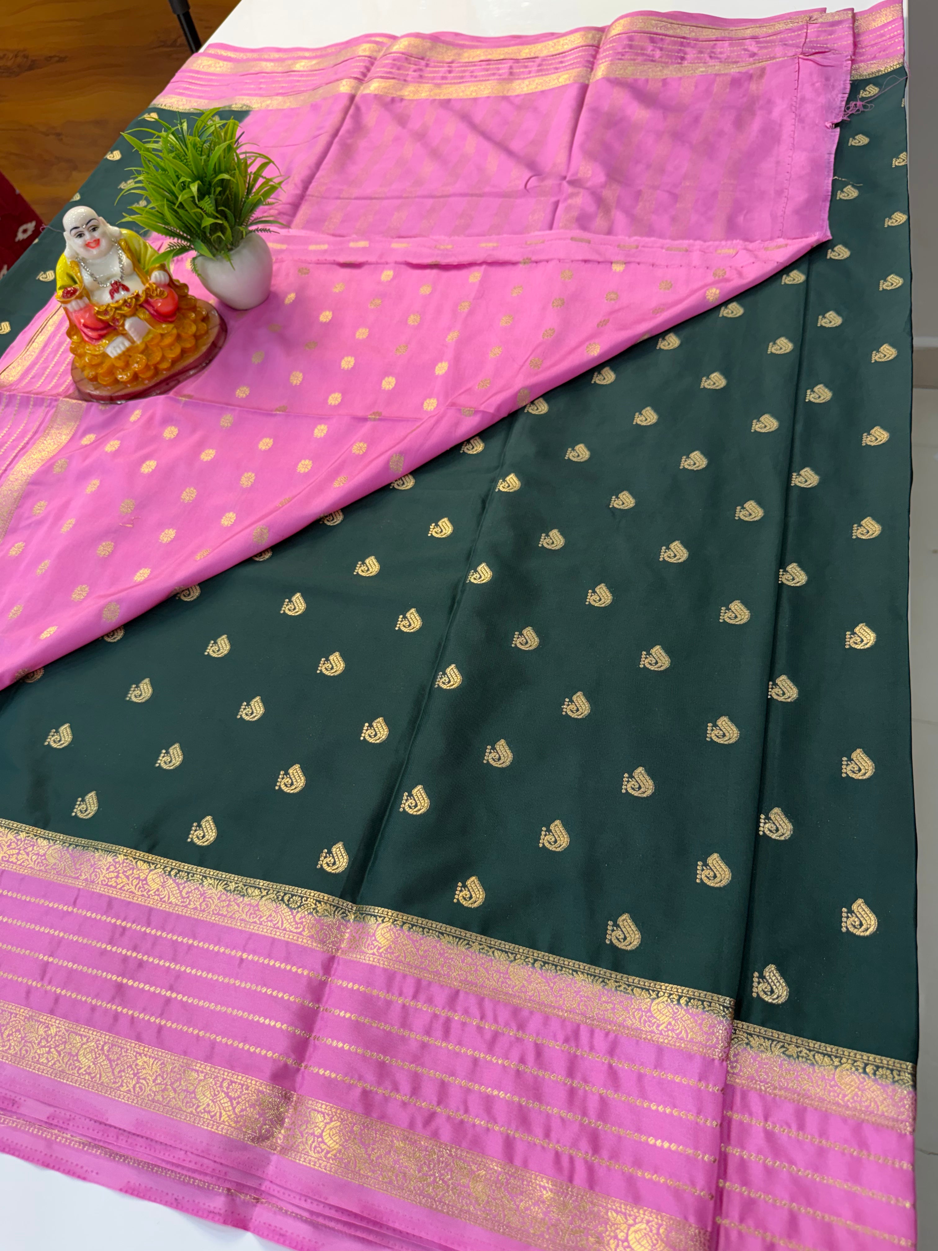 Mysore Crepe Silk Saree with Buttas