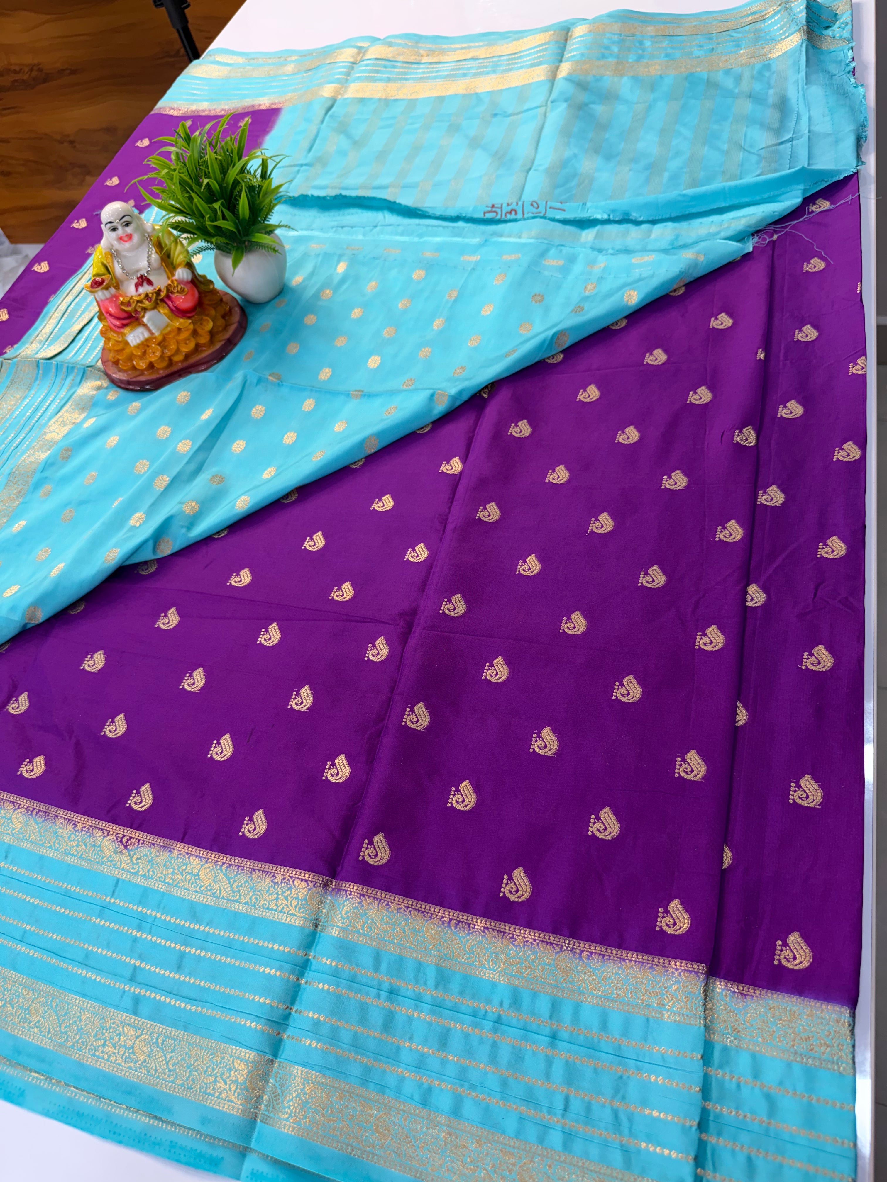 Mysore Crepe Silk Saree with Buttas