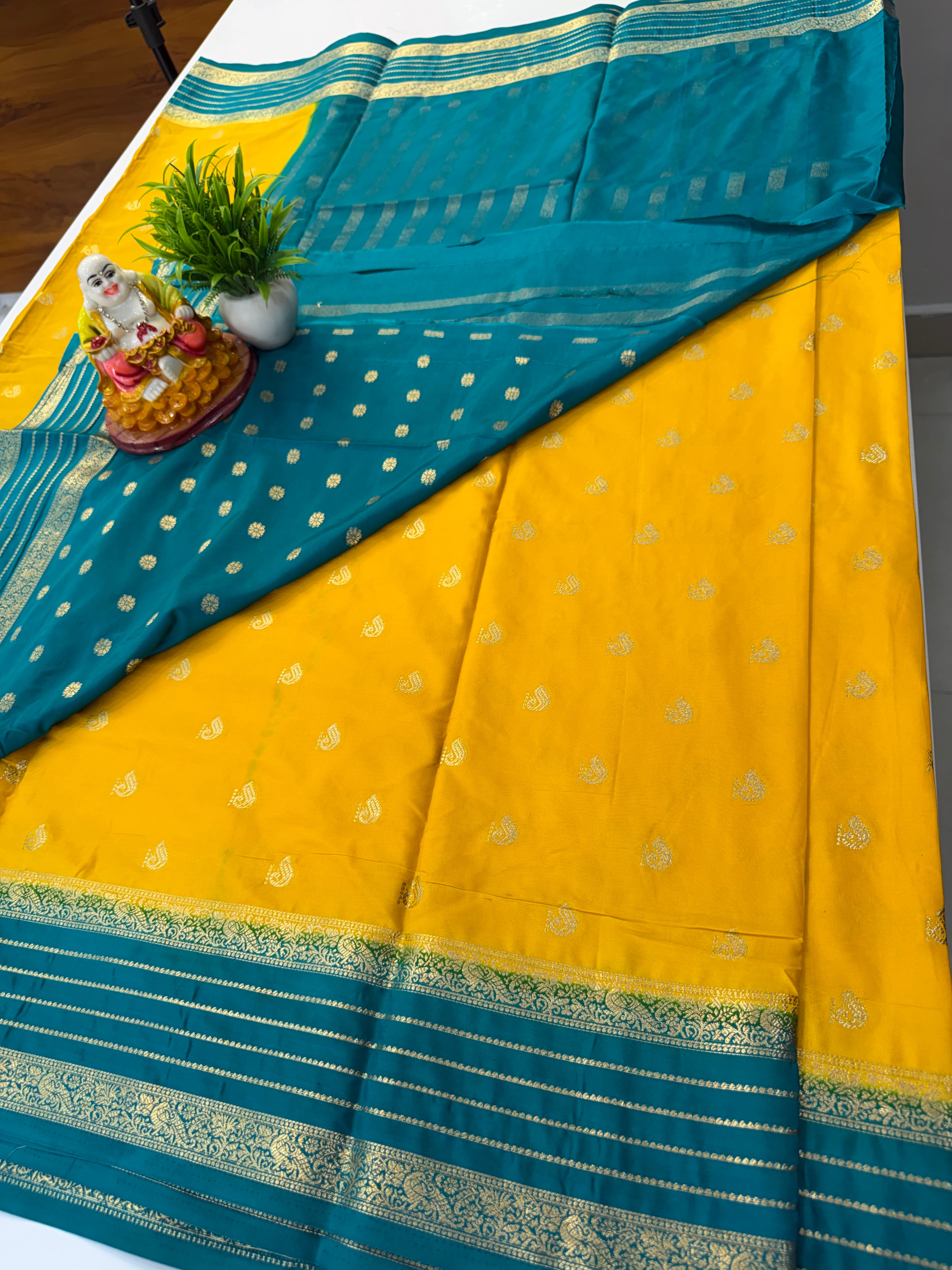 Mysore Crepe Silk Saree with Buttas