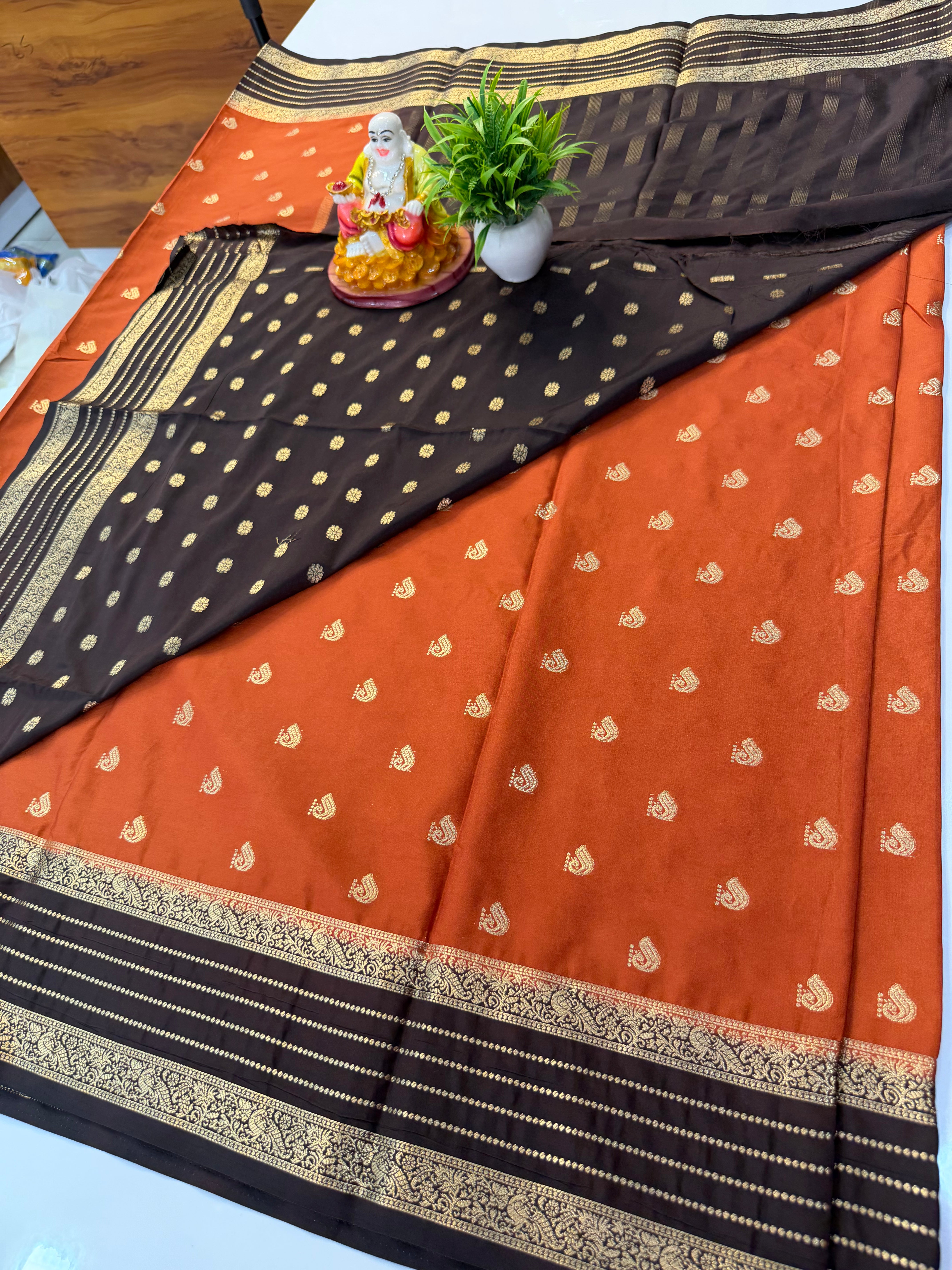 Mysore Crepe Silk Saree with Buttas