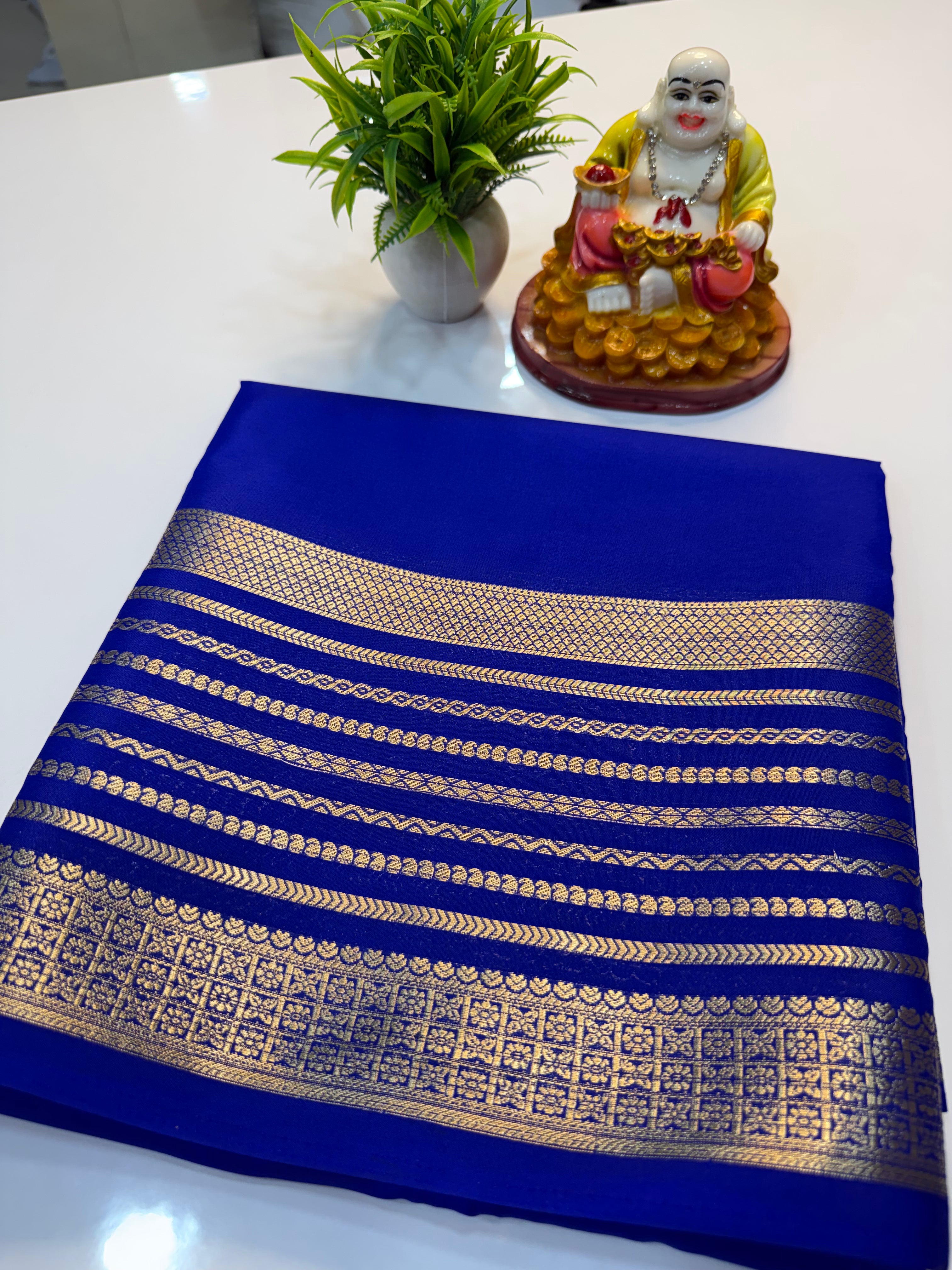 Mysore Crepe Silk Saree with Beautiful Border