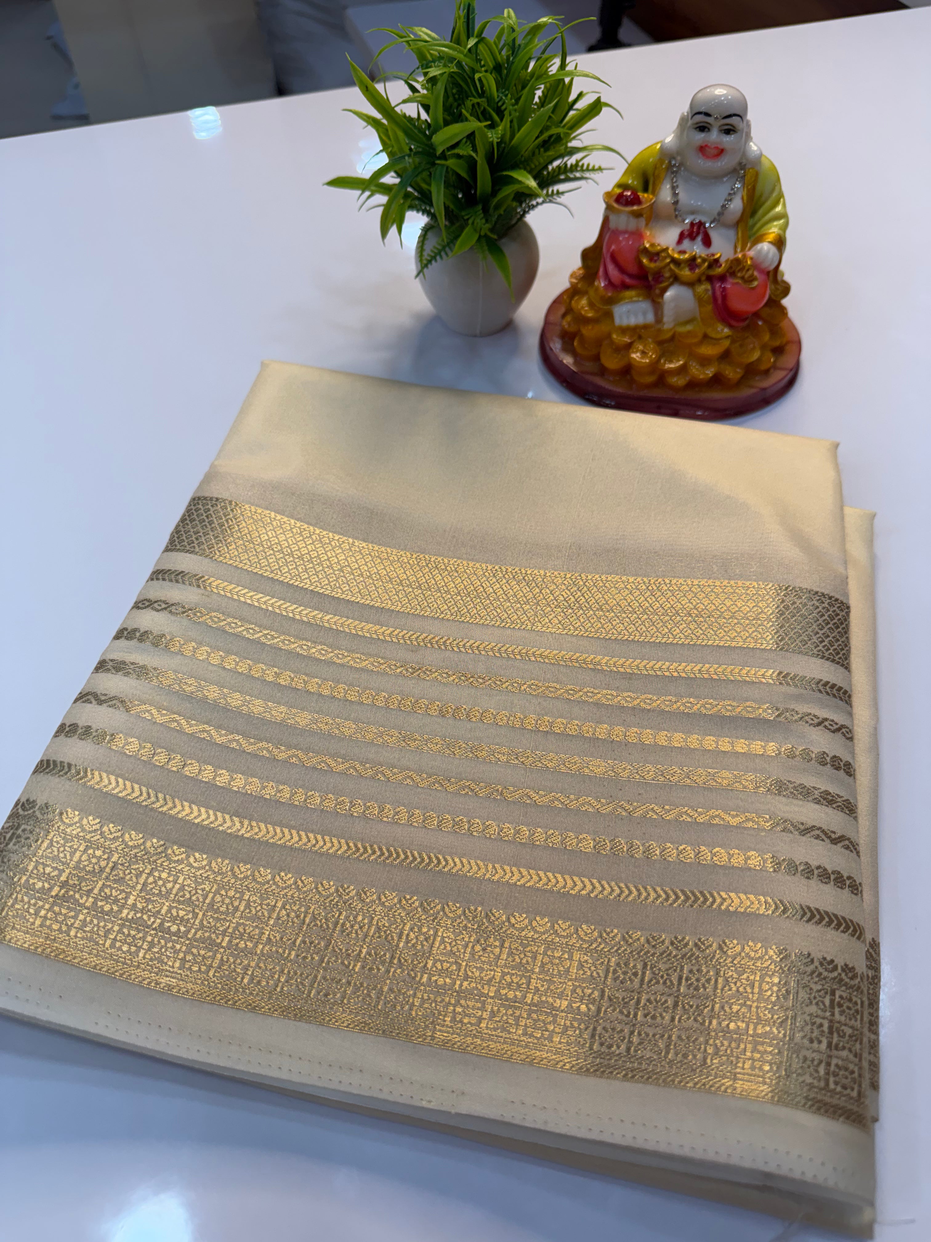 Mysore Crepe Silk Saree with Beautiful Border