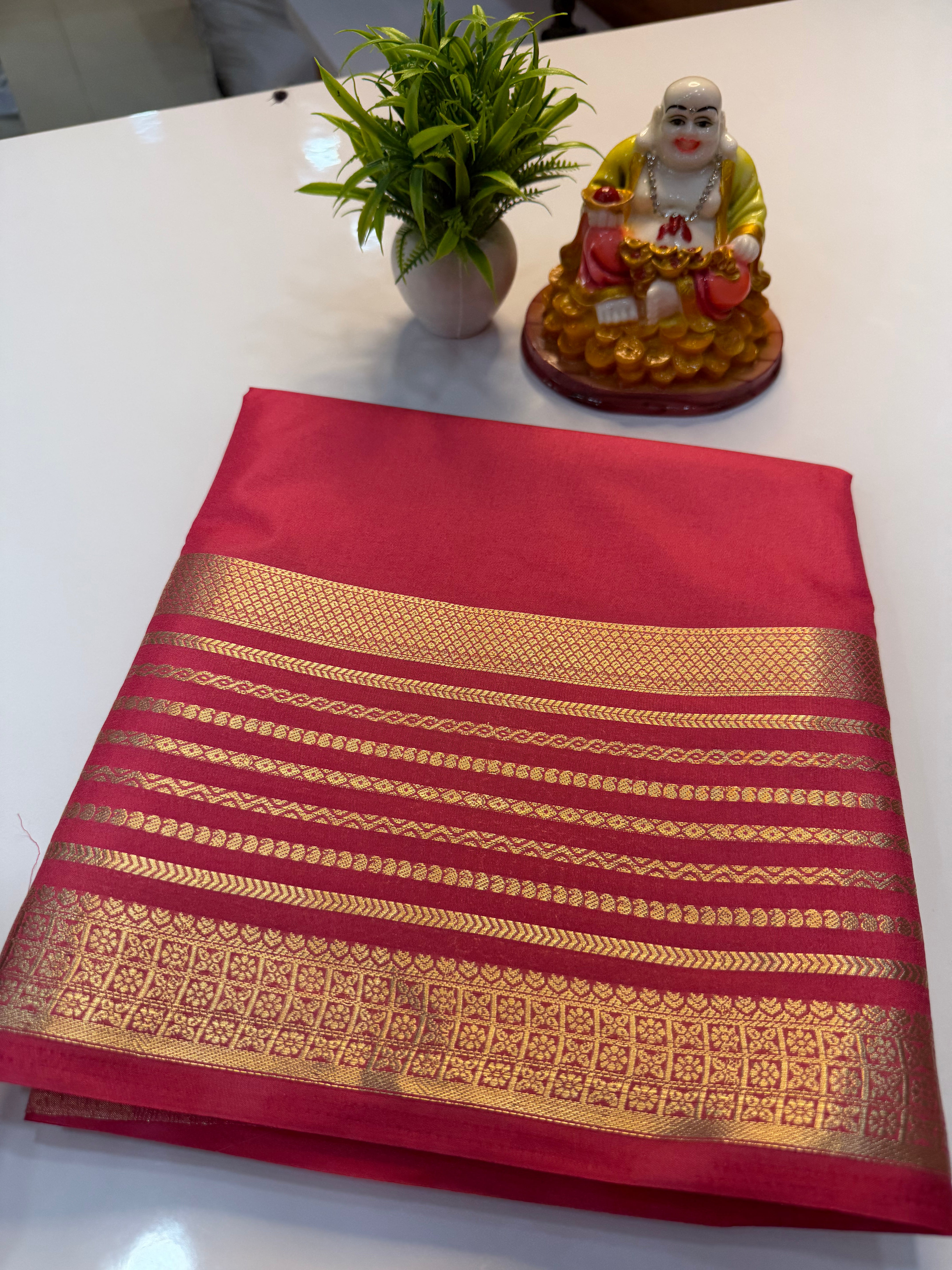 Mysore Crepe Silk Saree with Beautiful Border