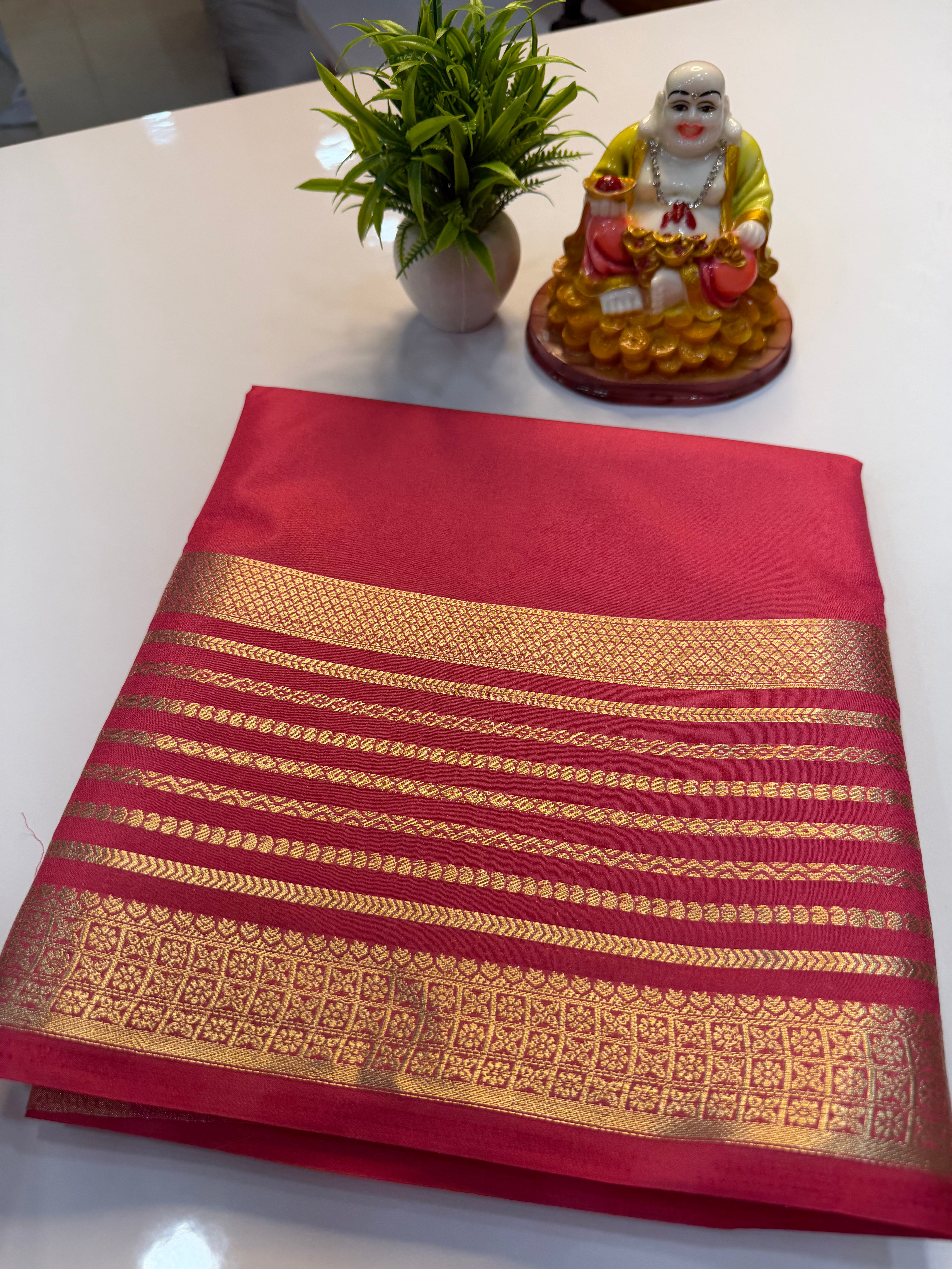Mysore Crepe Silk Saree with Beautiful Border