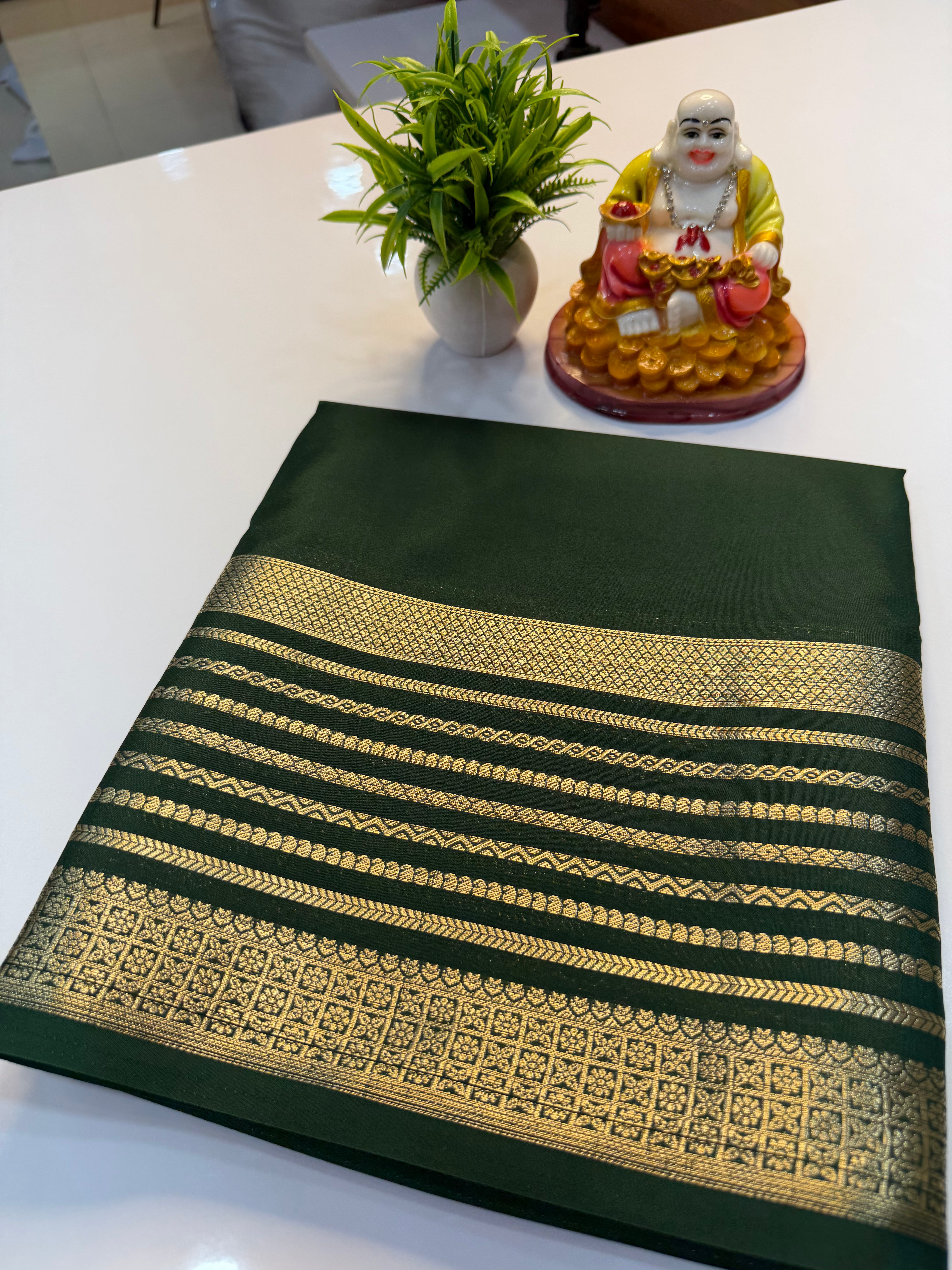 Mysore Crepe Silk Saree with Beautiful Border