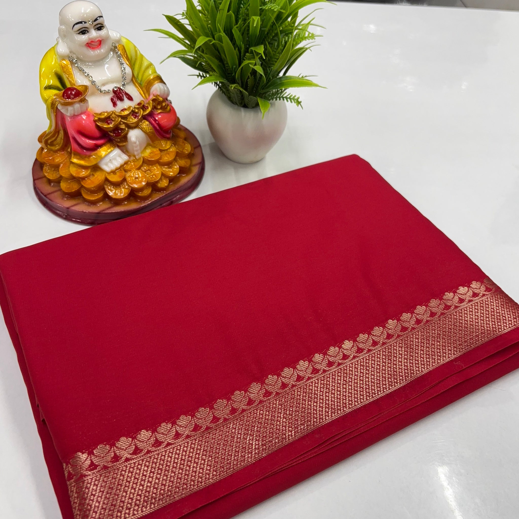 Mysore Crepe Silk Saree – Elegant & Graceful ✨