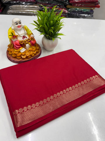 Mysore Crepe Silk Saree – Elegant & Graceful ✨