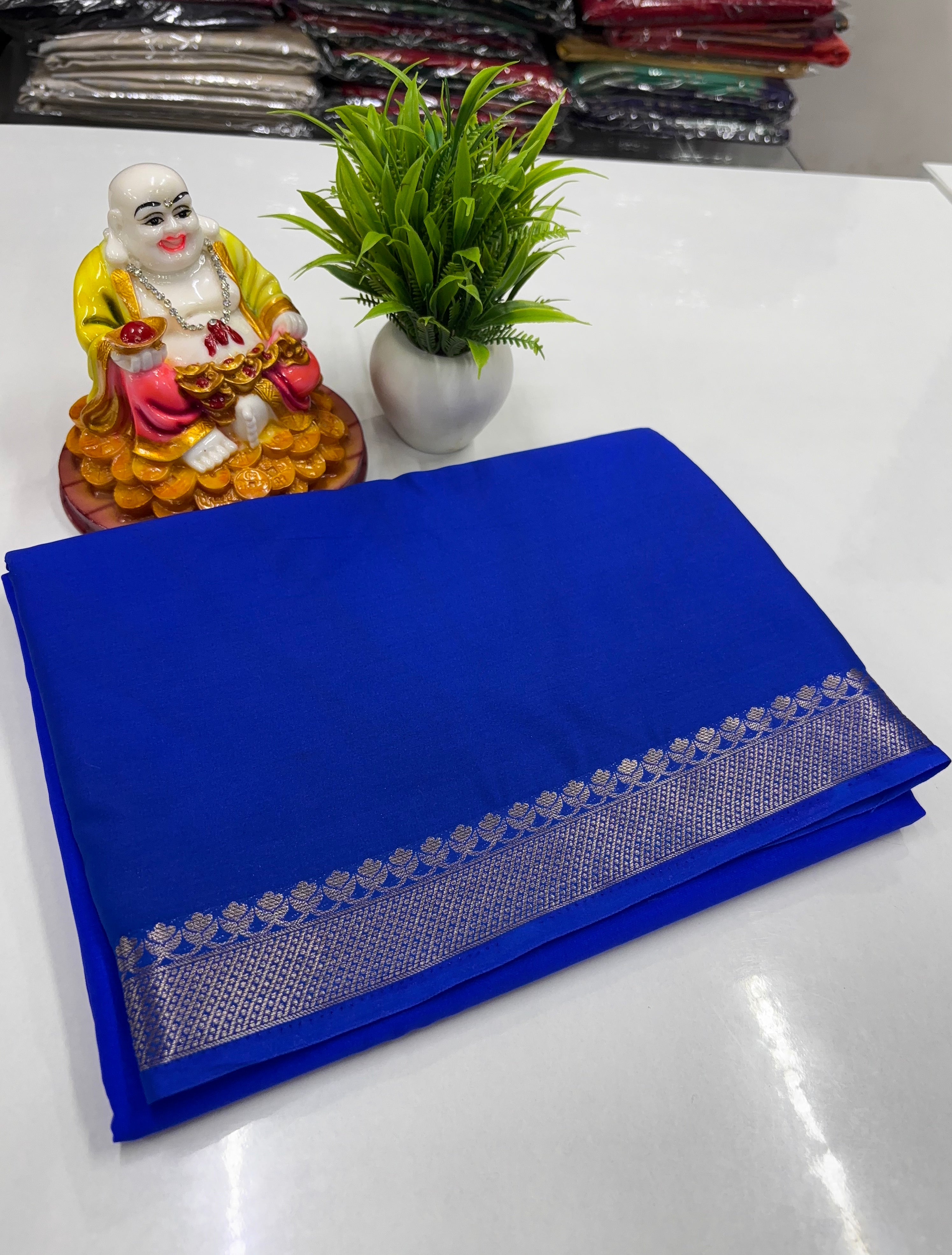 Mysore Crepe Silk Saree – Elegant & Graceful ✨