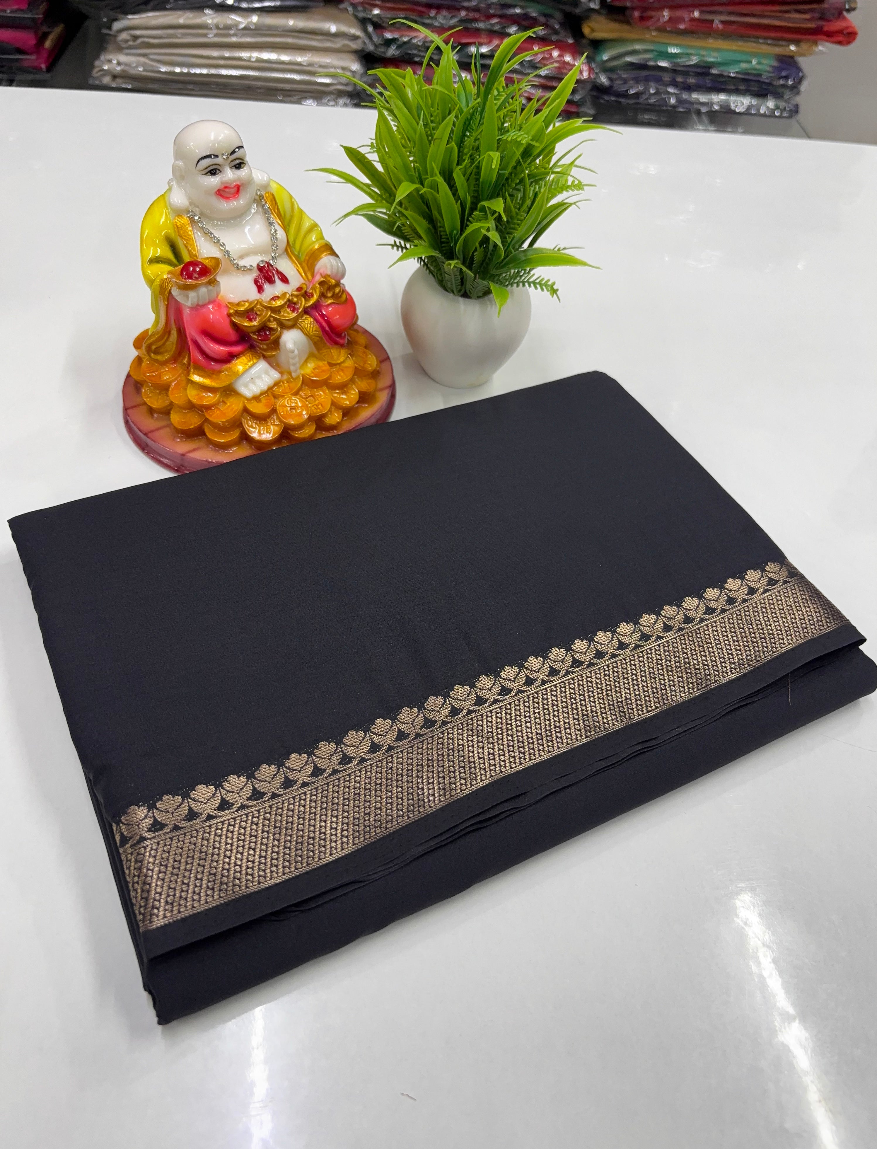 Mysore Crepe Silk Saree – Elegant & Graceful ✨