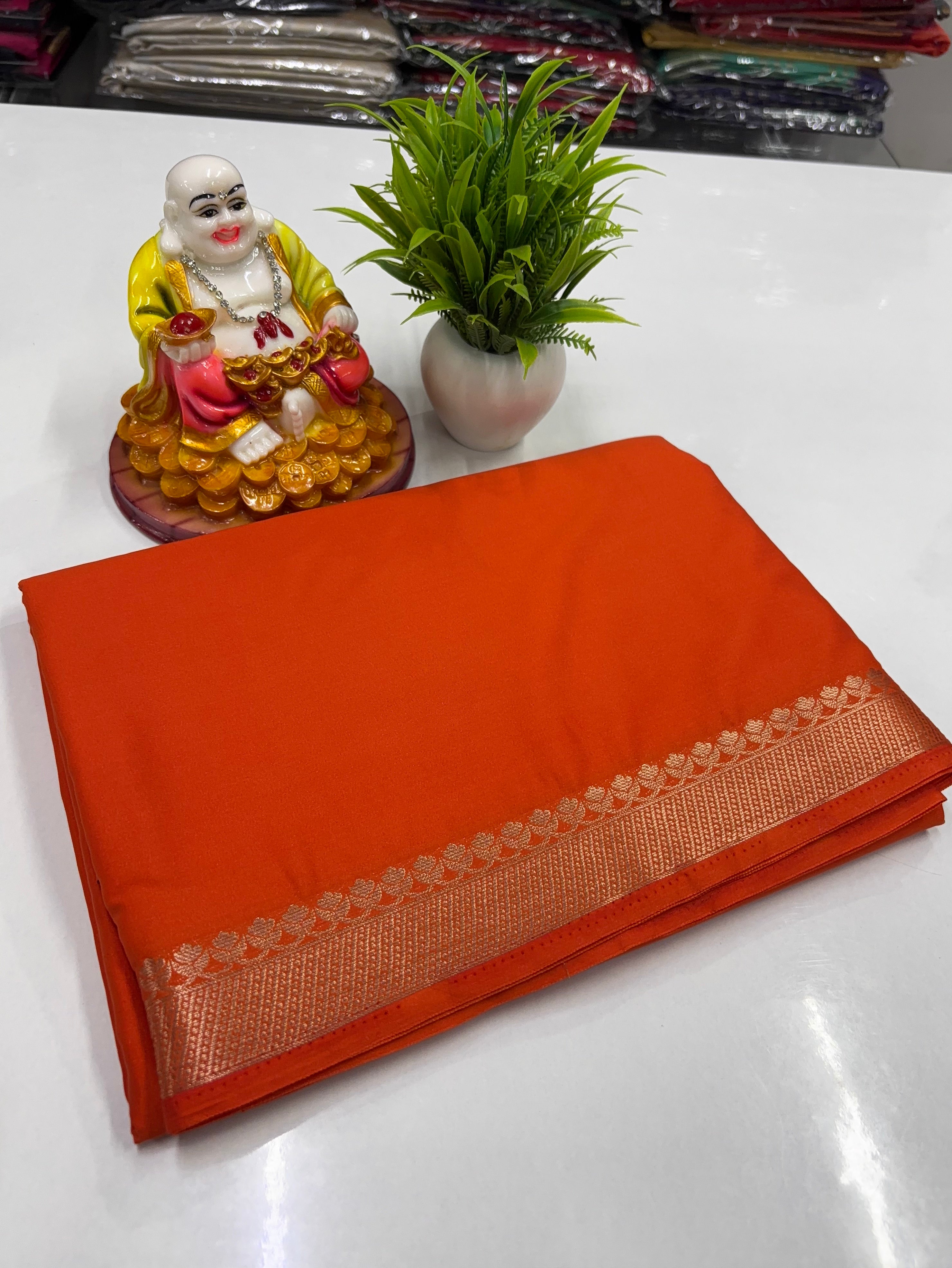 Mysore Crepe Silk Saree – Elegant & Graceful ✨