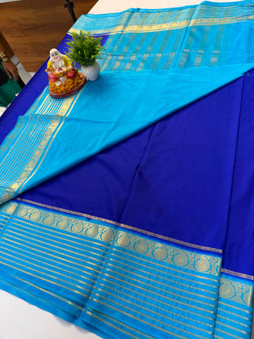 Premium Mysore Crepe Silk Saree with Mango Border