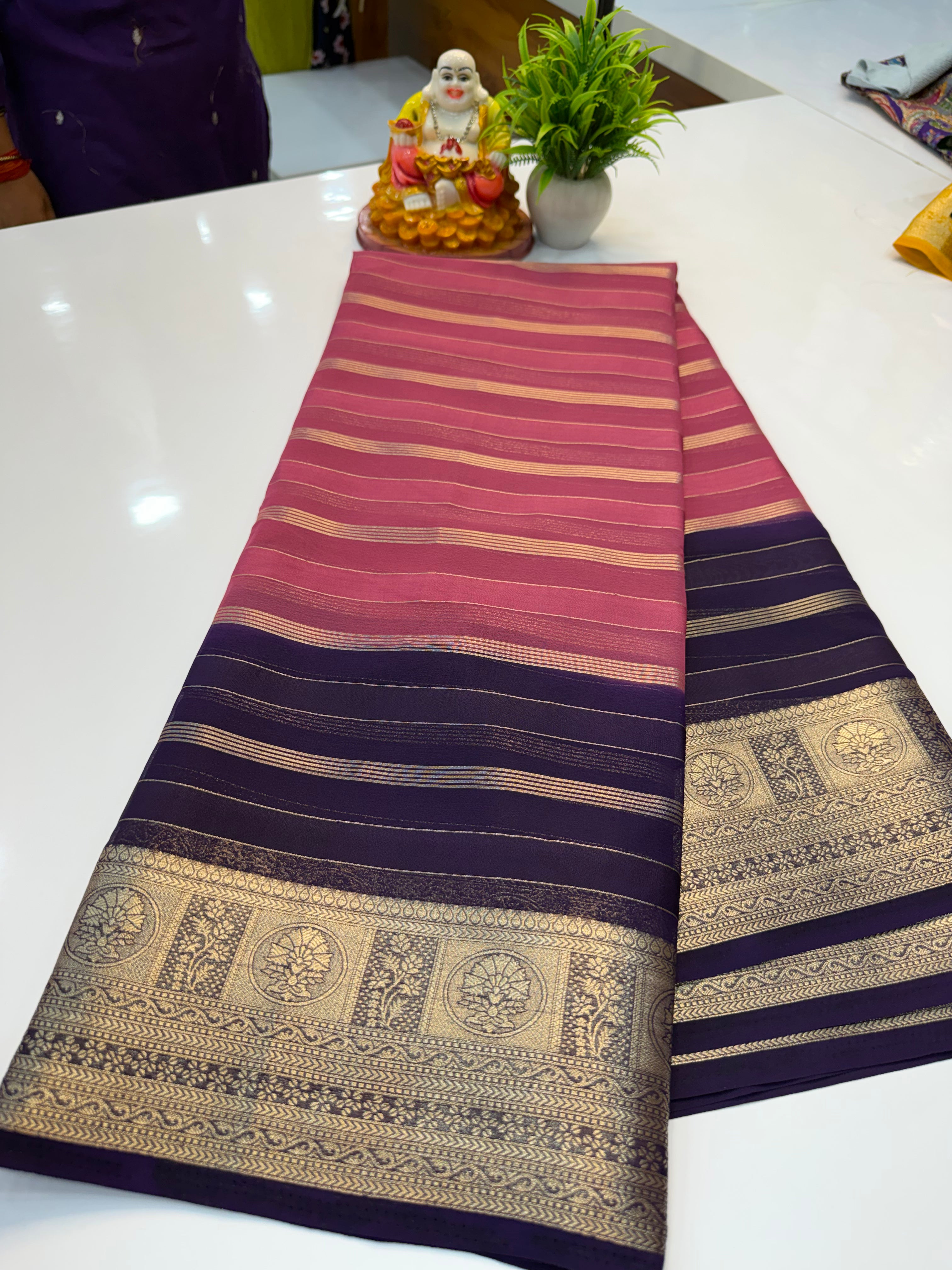 Premium Chiffon Saree with 2D Colour | Padmavathi Silks and Sarees