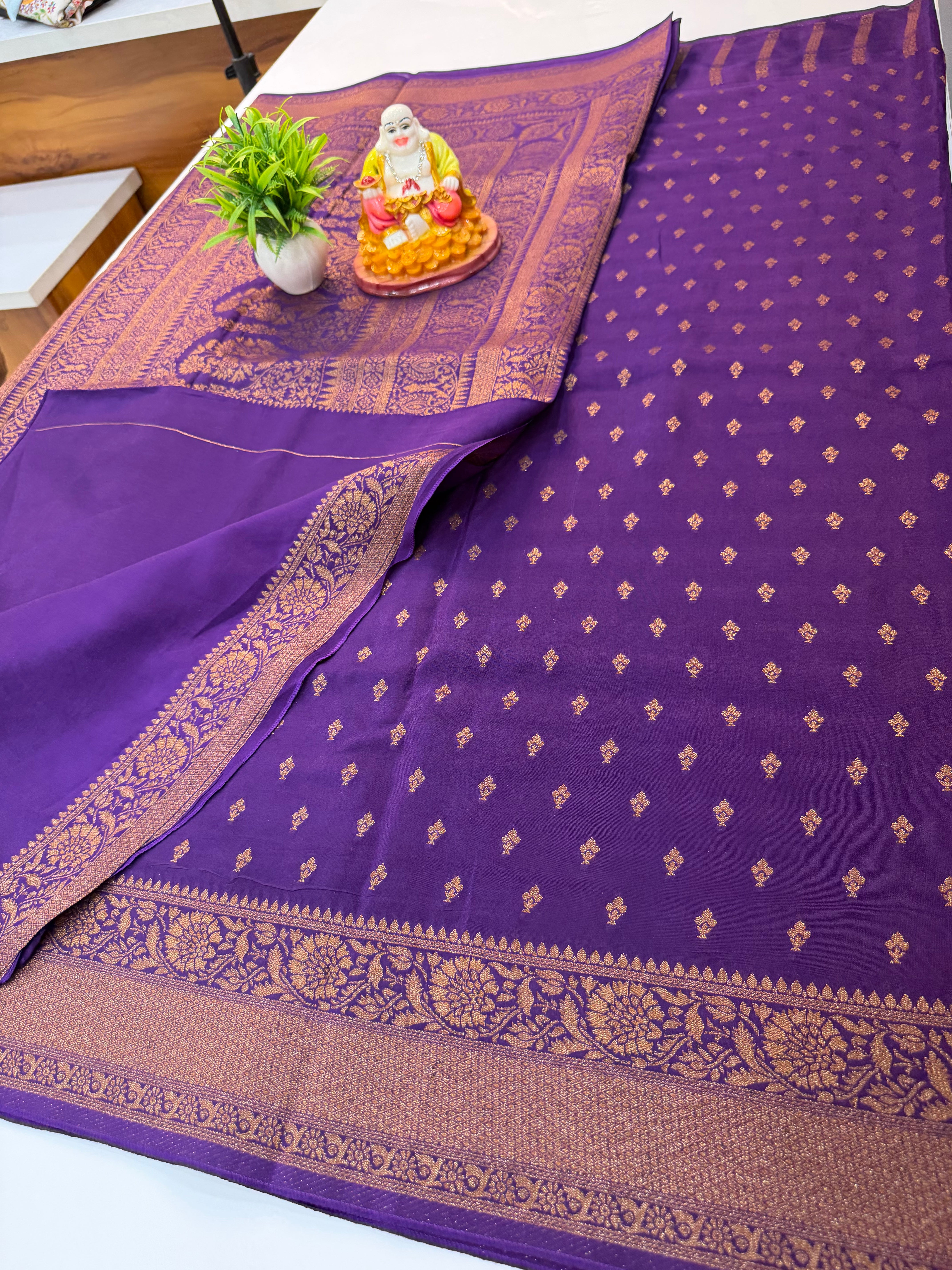 Premium viscose saree with buttas with rich pallu | Padmavathi Silks and Sarees