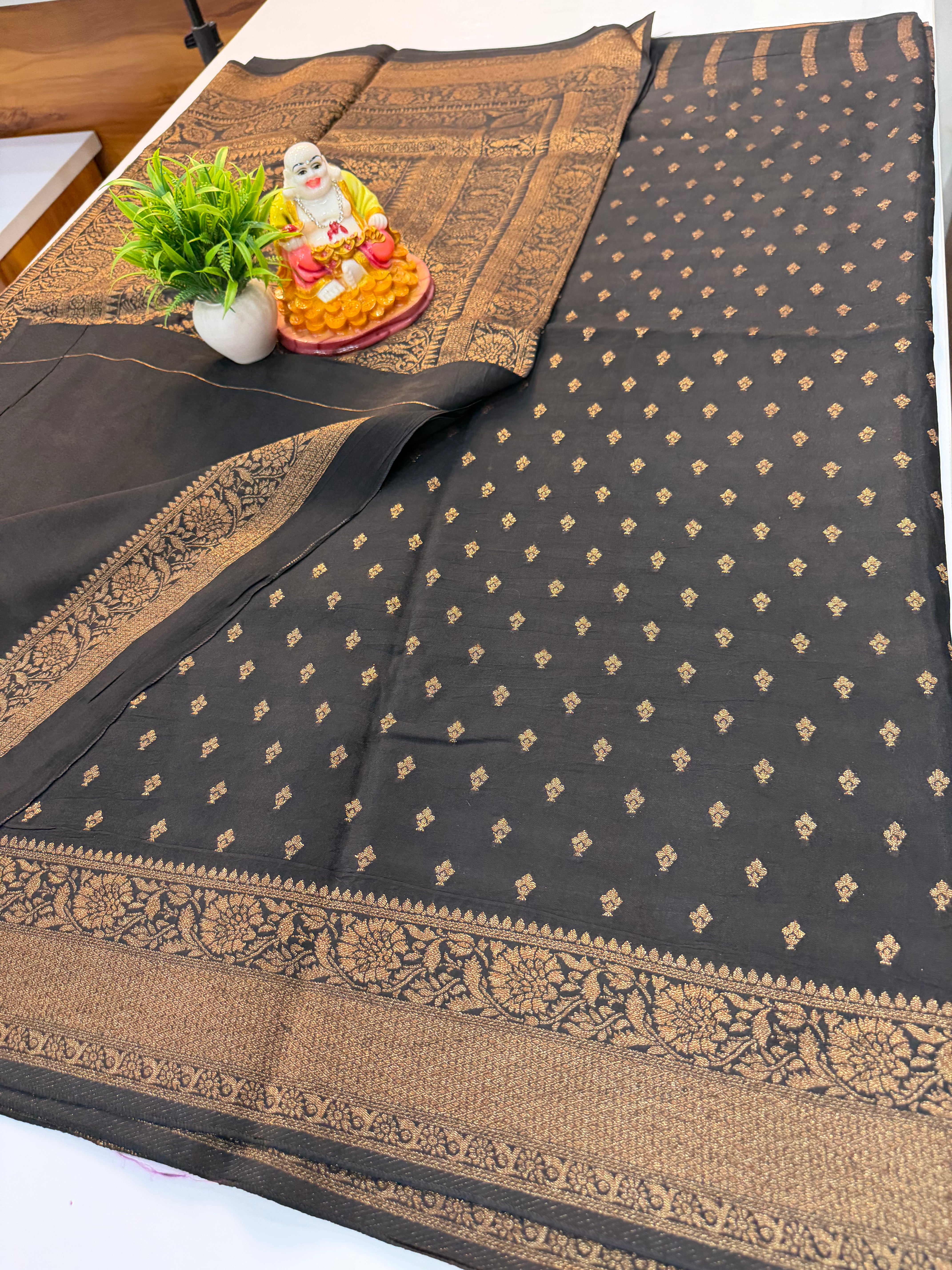 Premium viscose saree with buttas with rich pallu | Padmavathi Silks and Sarees
