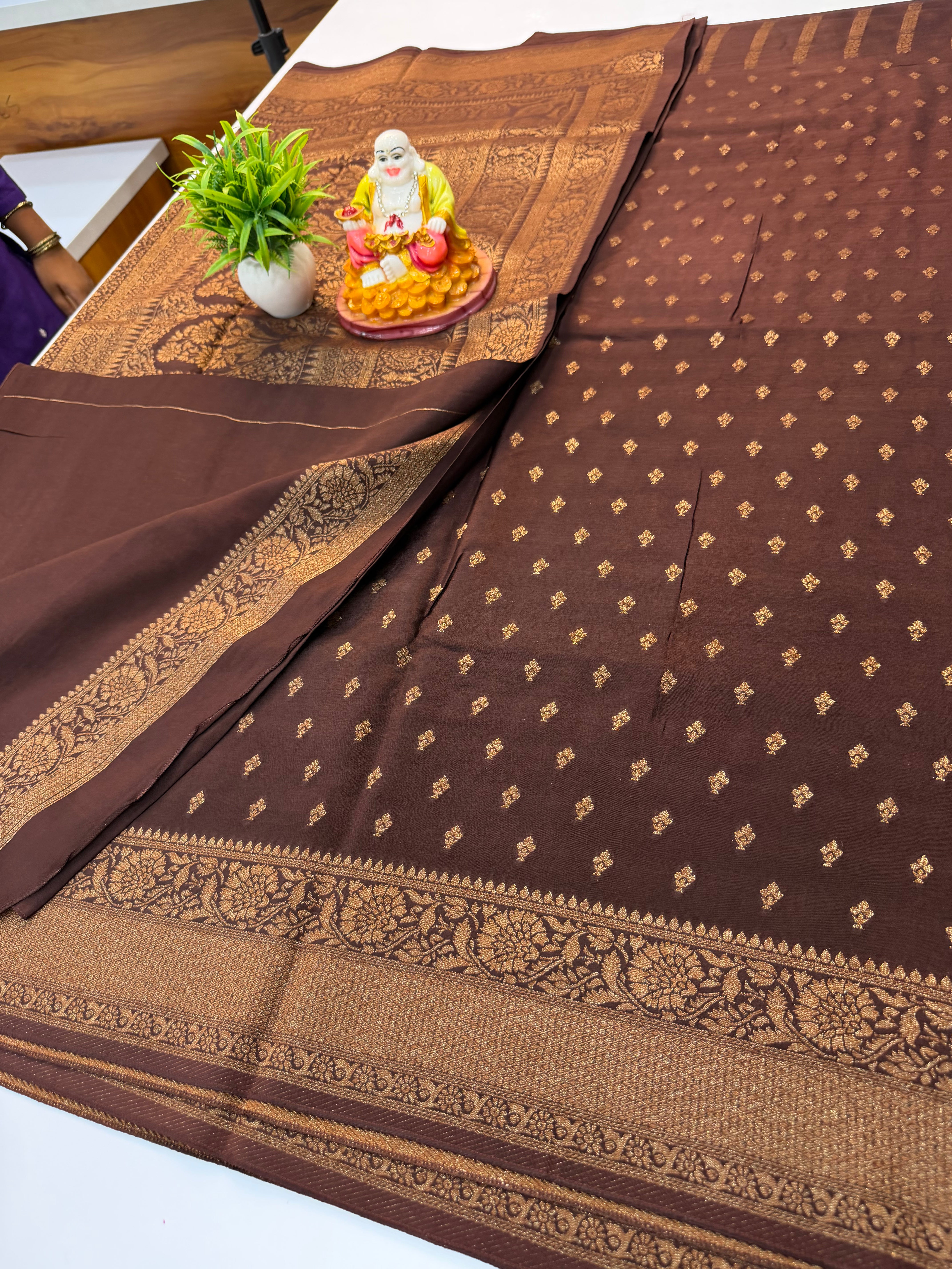 Premium viscose saree with buttas with rich pallu | Padmavathi Silks and Sarees