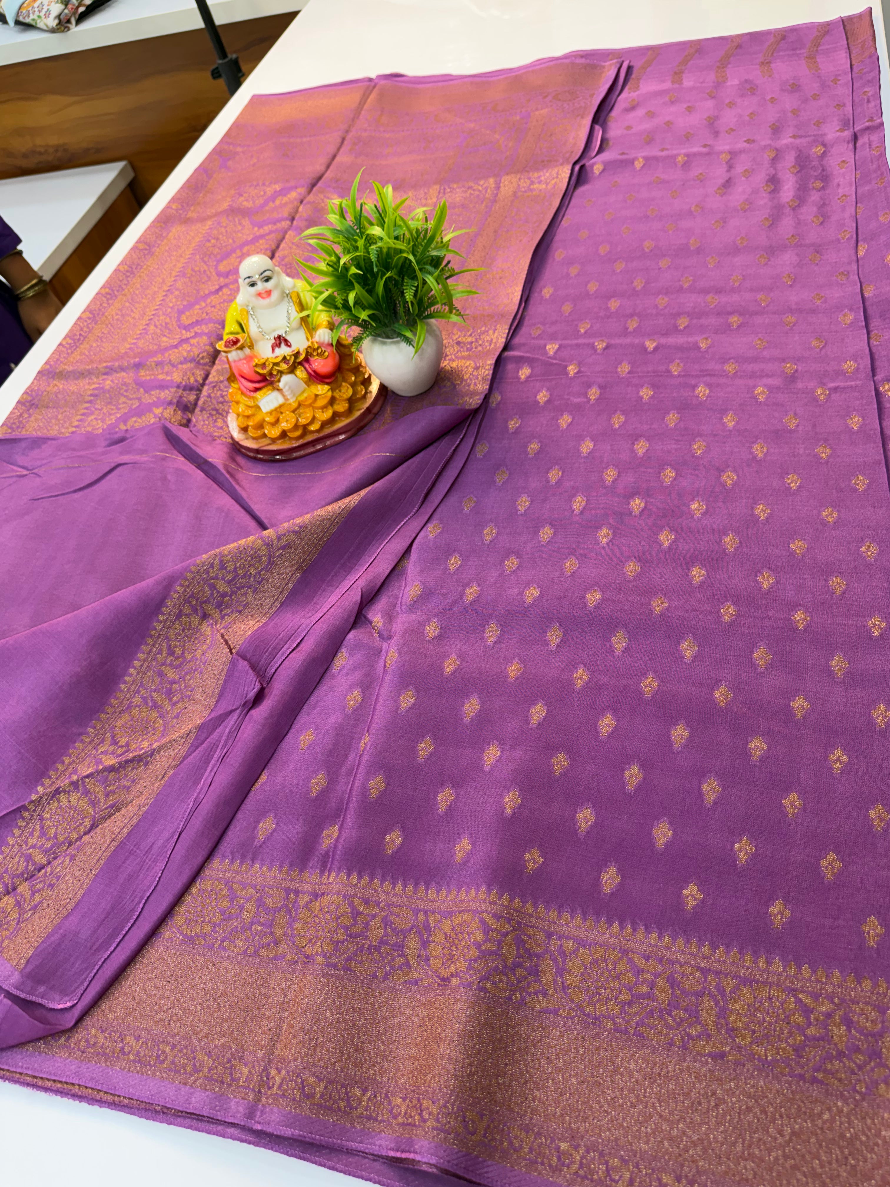 Premium viscose saree with buttas with rich pallu | Padmavathi Silks and Sarees
