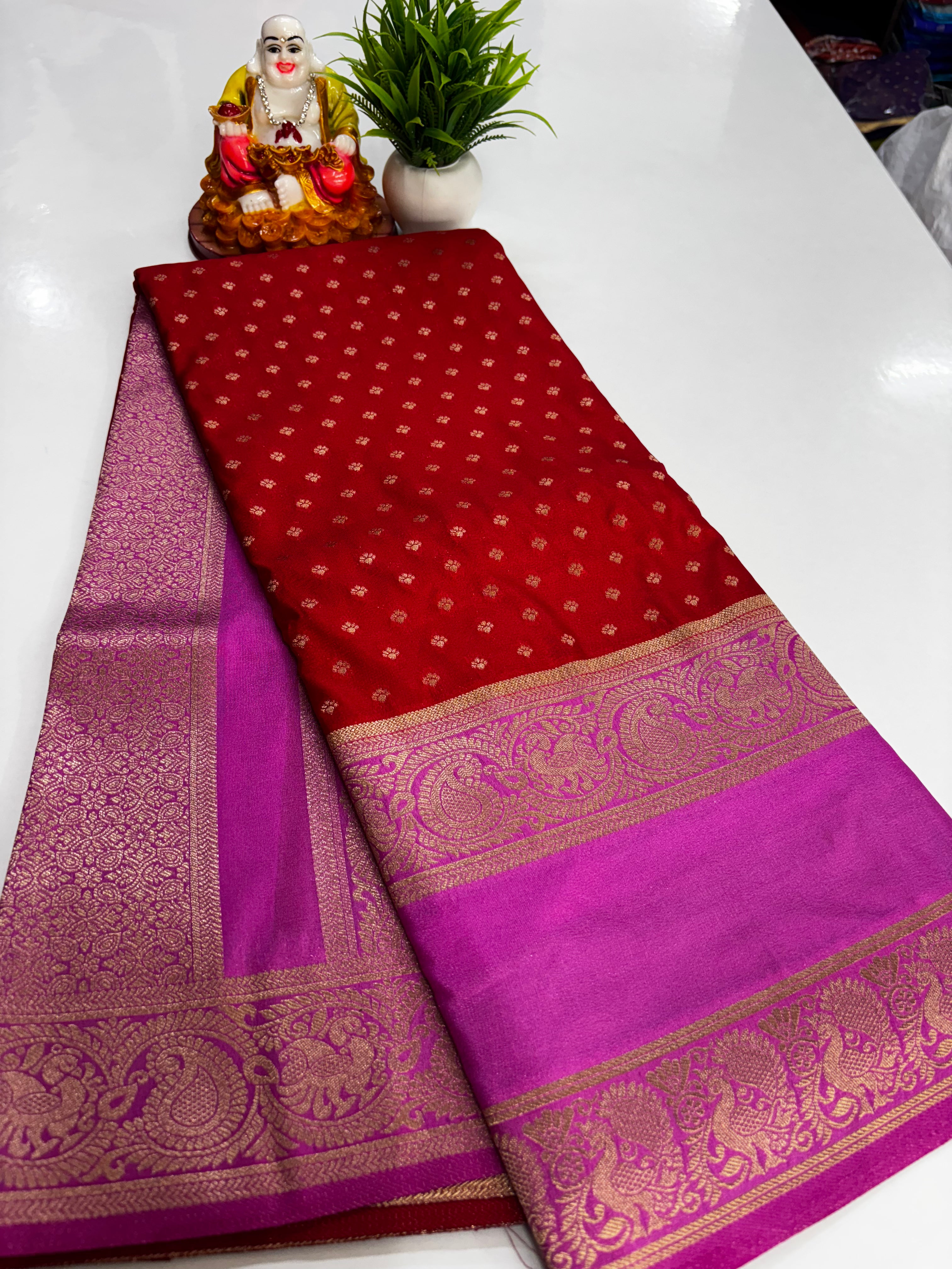 Premium Georgette Saree – Elegance with Peacock Charm | Padmavathi Silks & Sarees