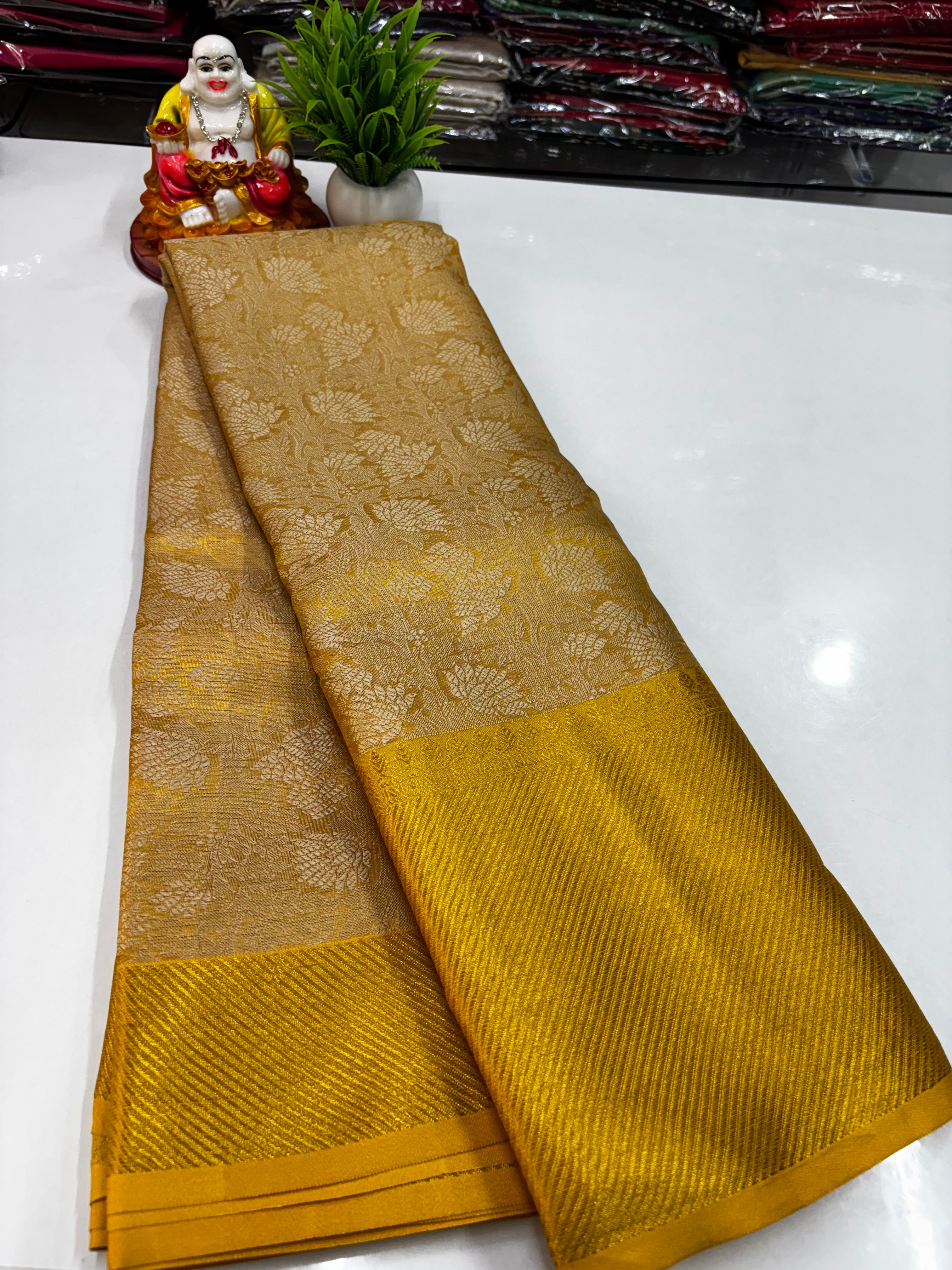 Beautiful Golden Tissue Saree by Padmavathi Silks and Sarees