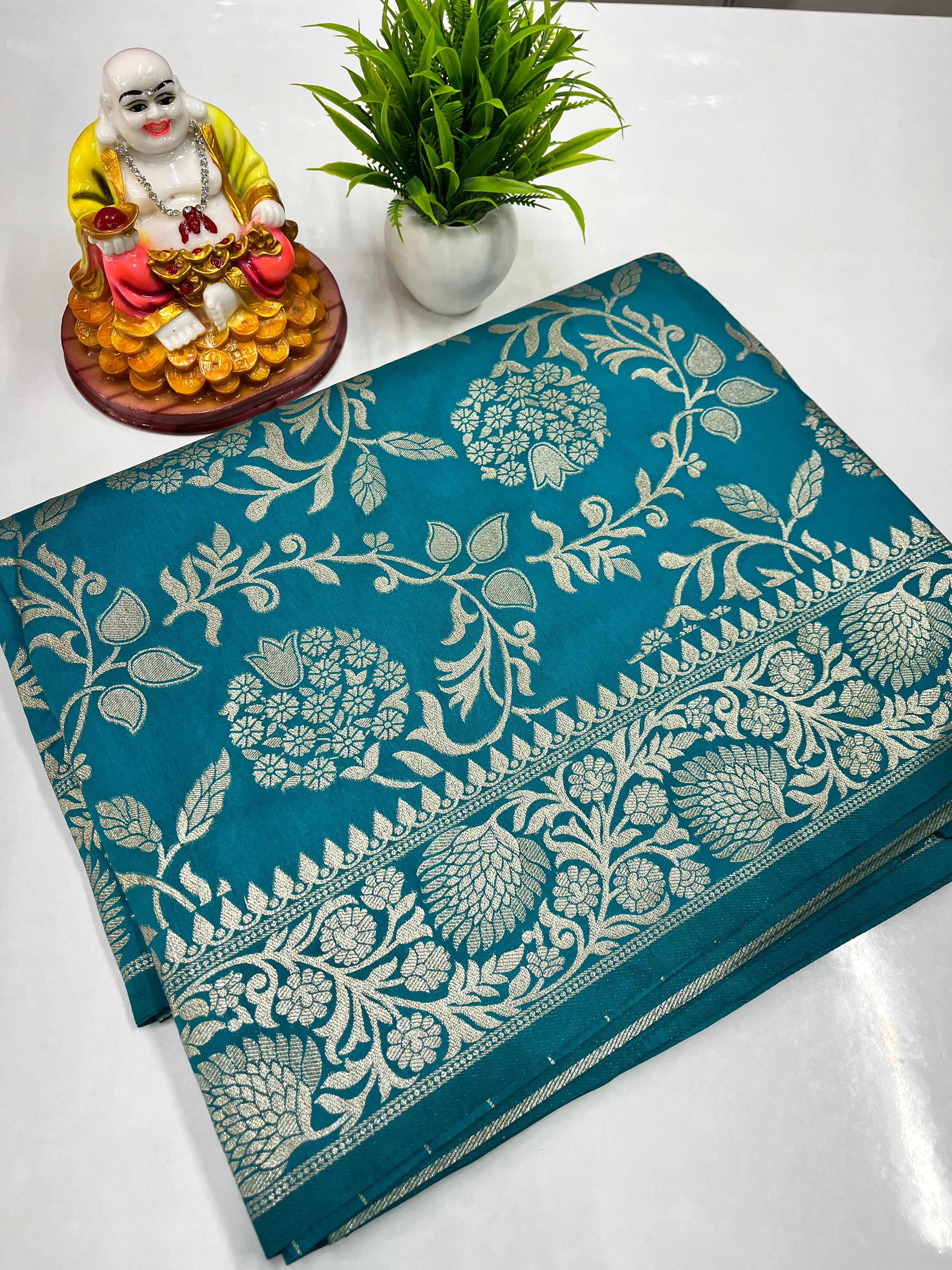 Meenakari Design Saree with Beautiful Colors – Padmavathi Silks & Sarees
