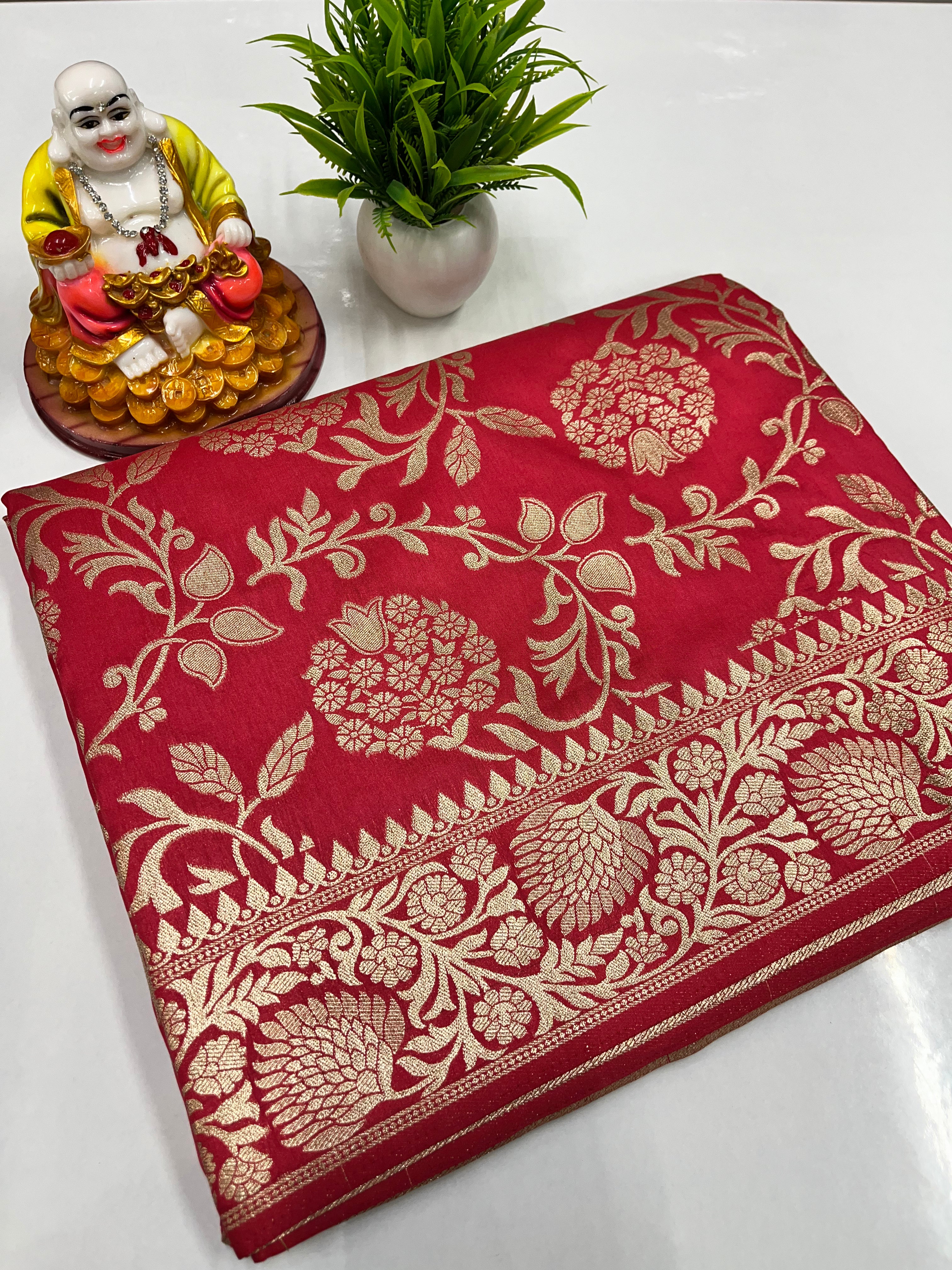 Meenakari Design Saree with Beautiful Colors – Padmavathi Silks & Sarees