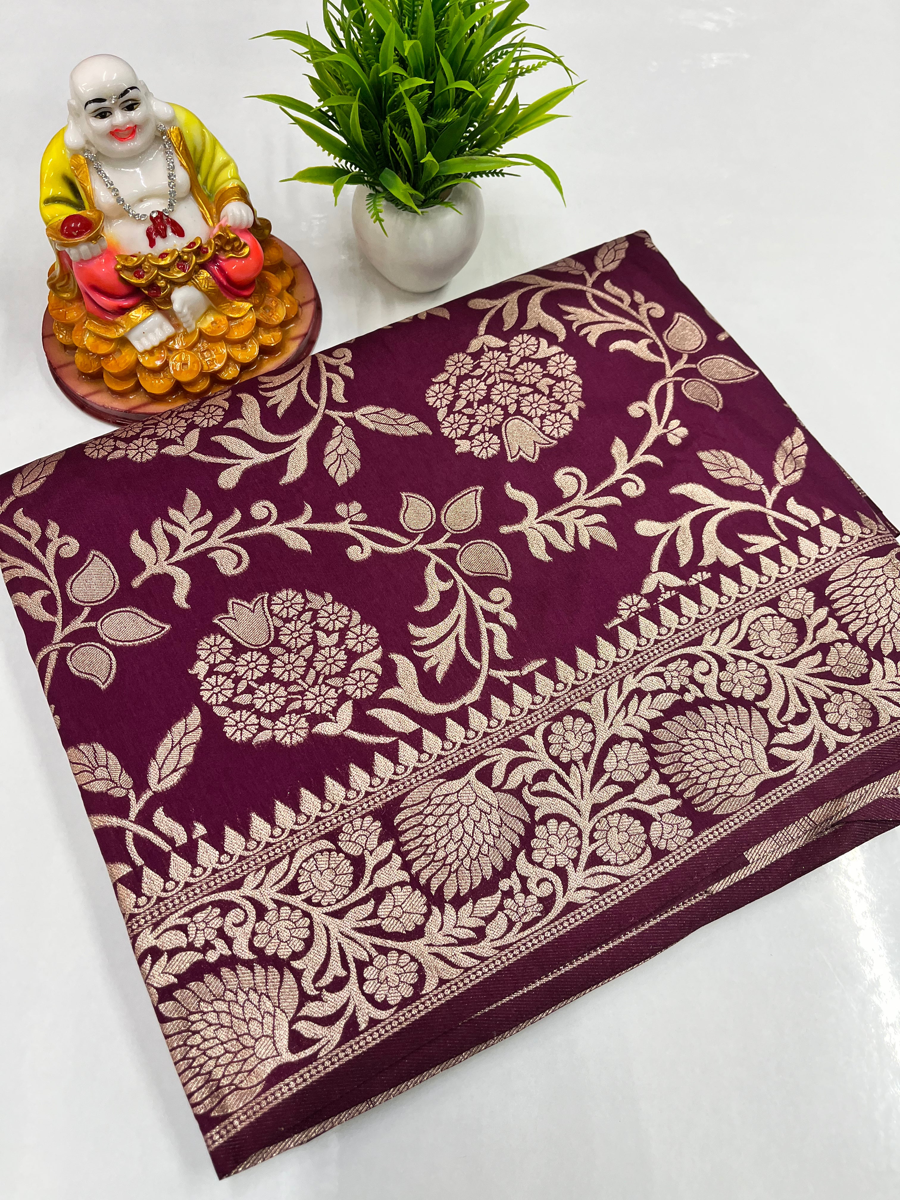 Meenakari Design Saree with Beautiful Colors – Padmavathi Silks & Sarees