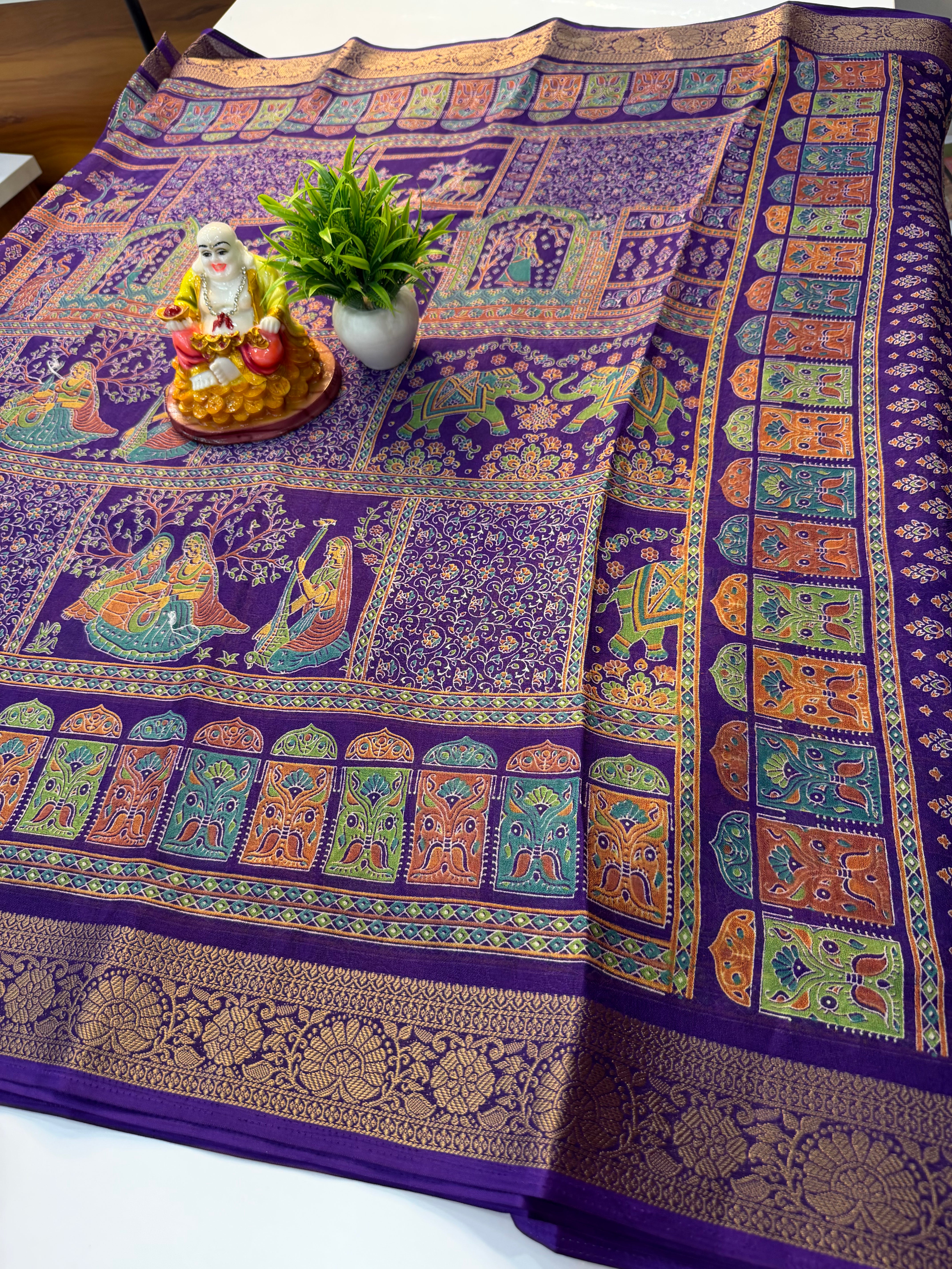 Beautiful Georgette Saree with Pashmina Design