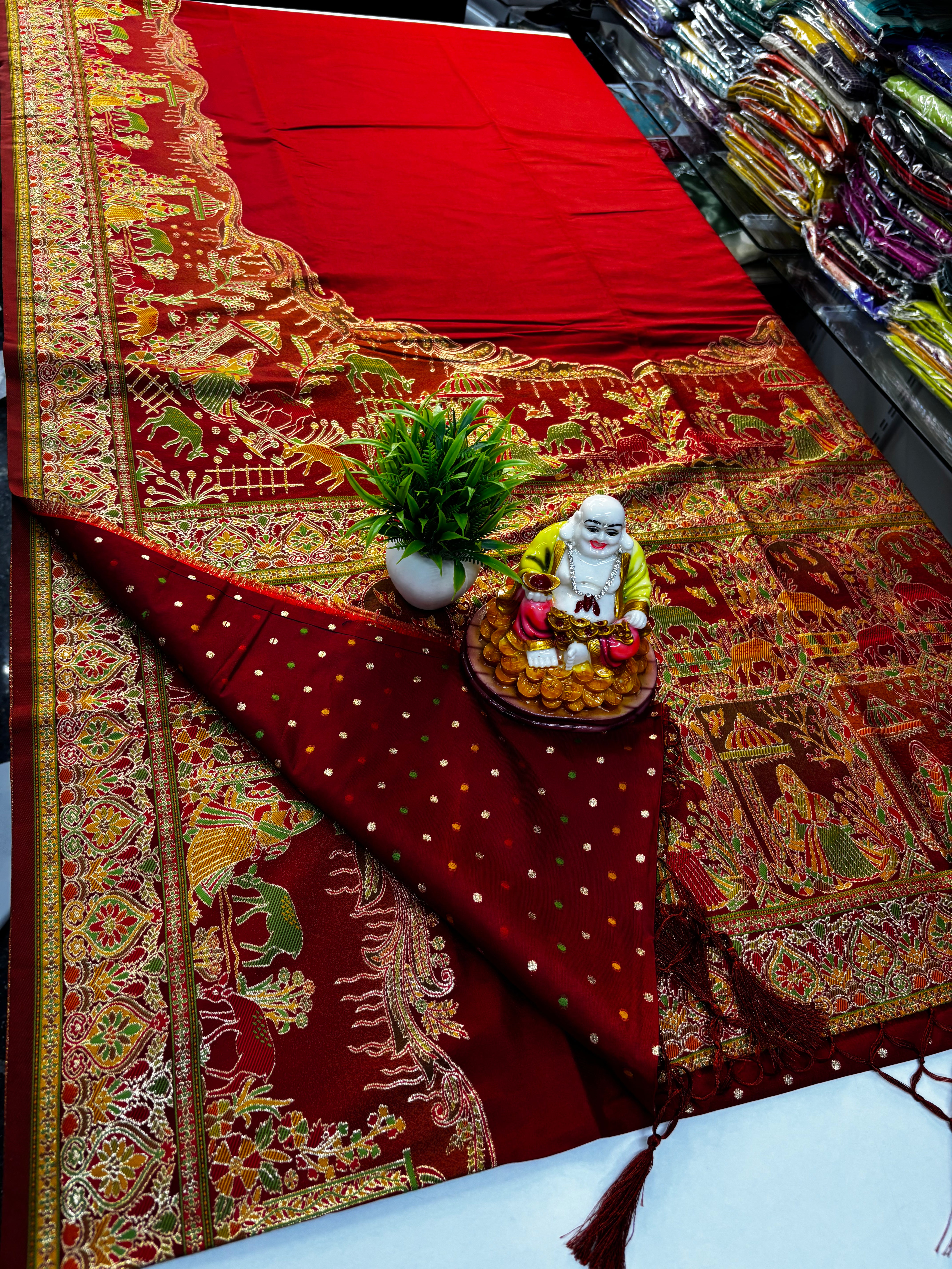 Premium Semi Silk Saree with Elegant Pashmina Design and rich pallu | Padmavathi Silks and Sarees