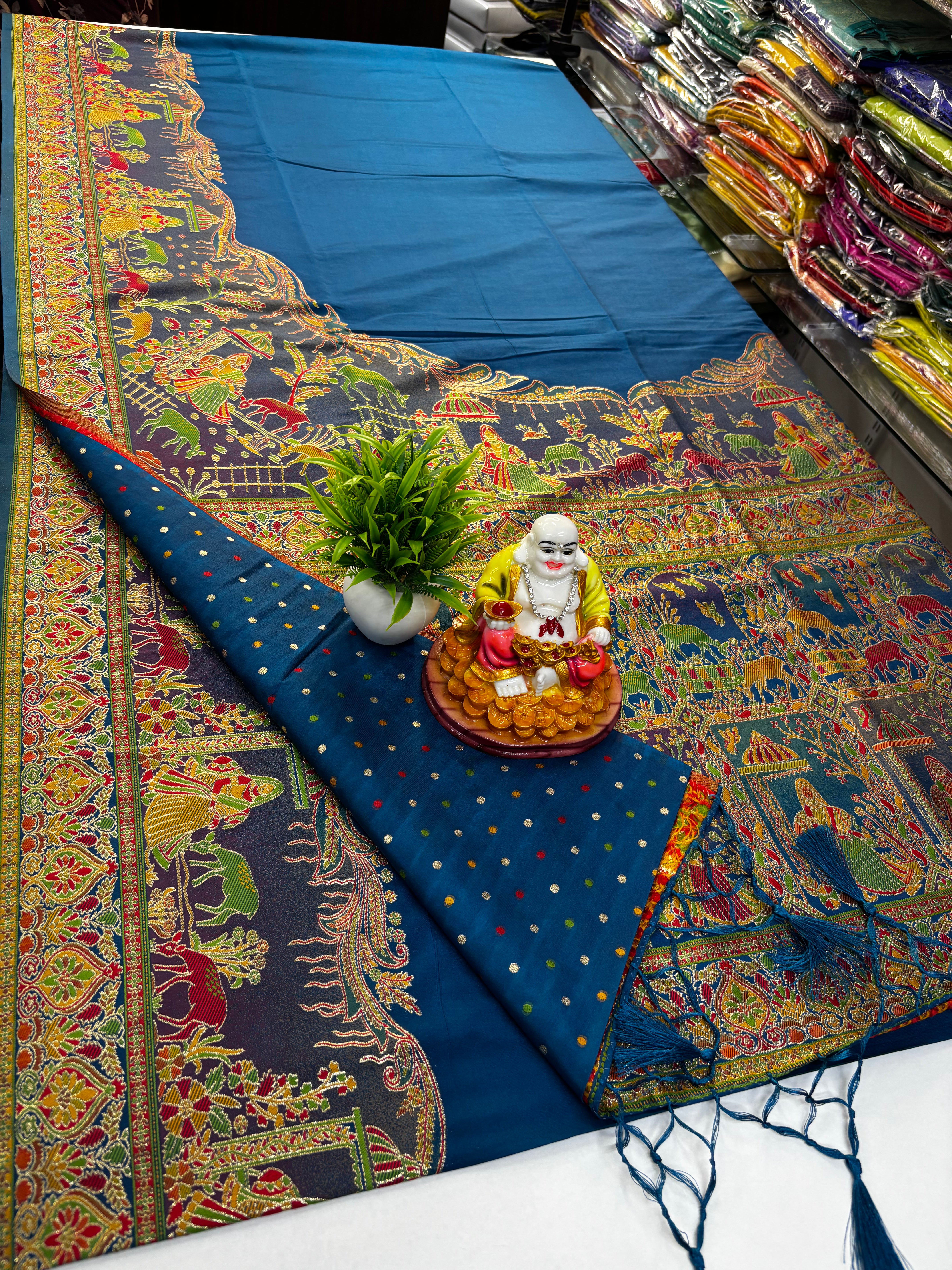 Premium Semi Silk Saree with Elegant Pashmina Design and rich pallu | Padmavathi Silks and Sarees