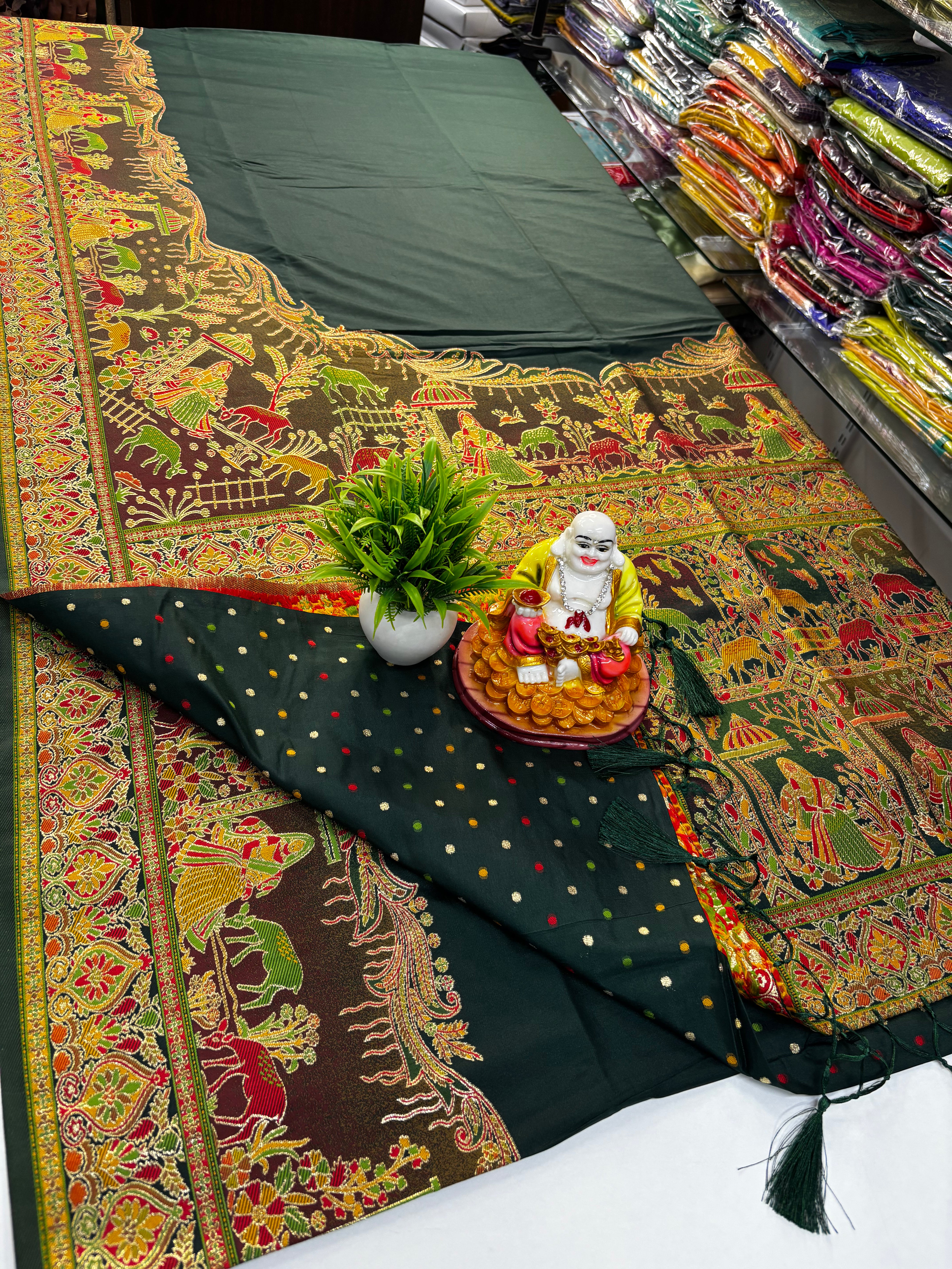 Premium Semi Silk Saree with Elegant Pashmina Design and rich pallu | Padmavathi Silks and Sarees