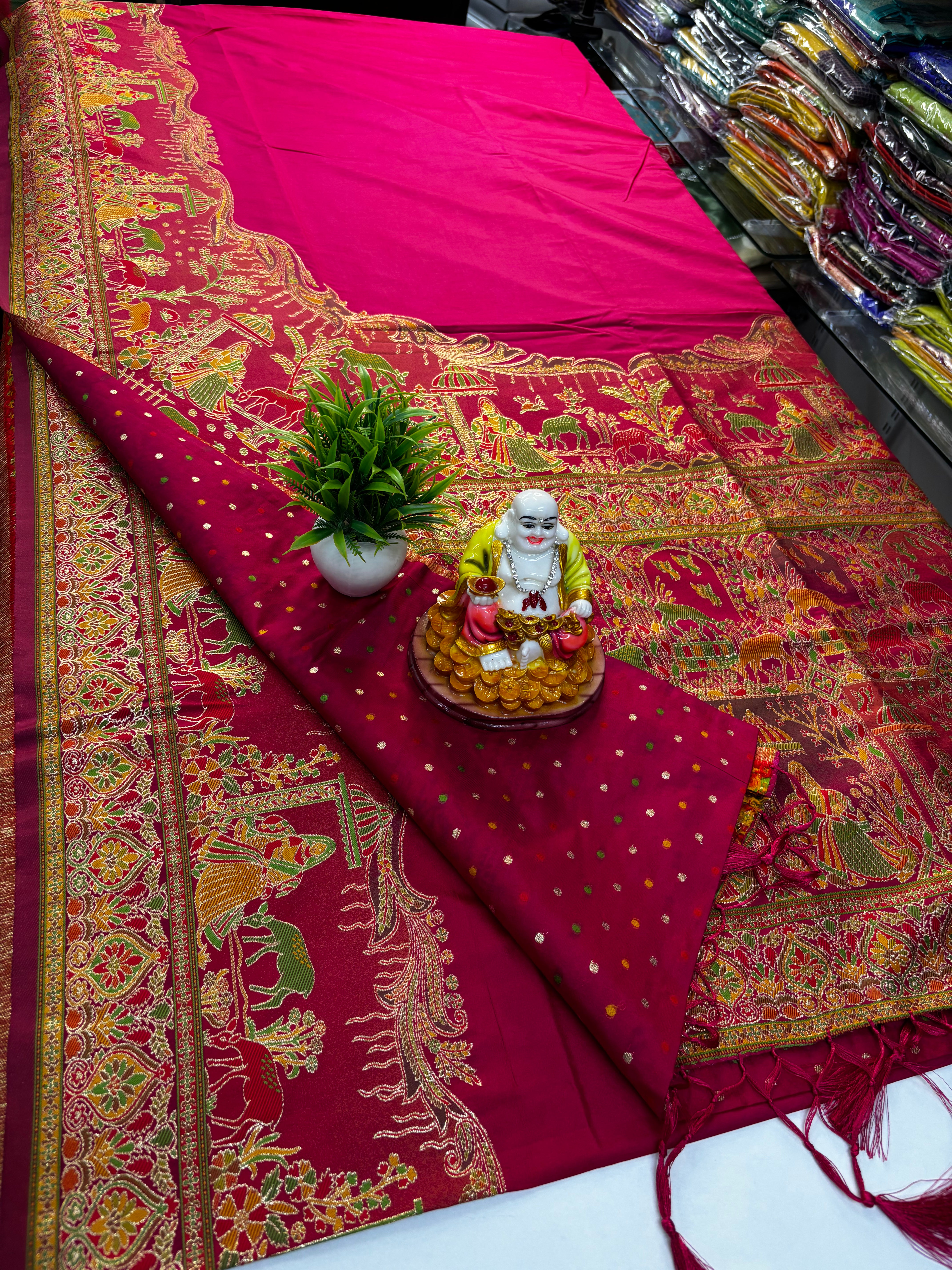 Premium Semi Silk Saree with Elegant Pashmina Design and rich pallu | Padmavathi Silks and Sarees