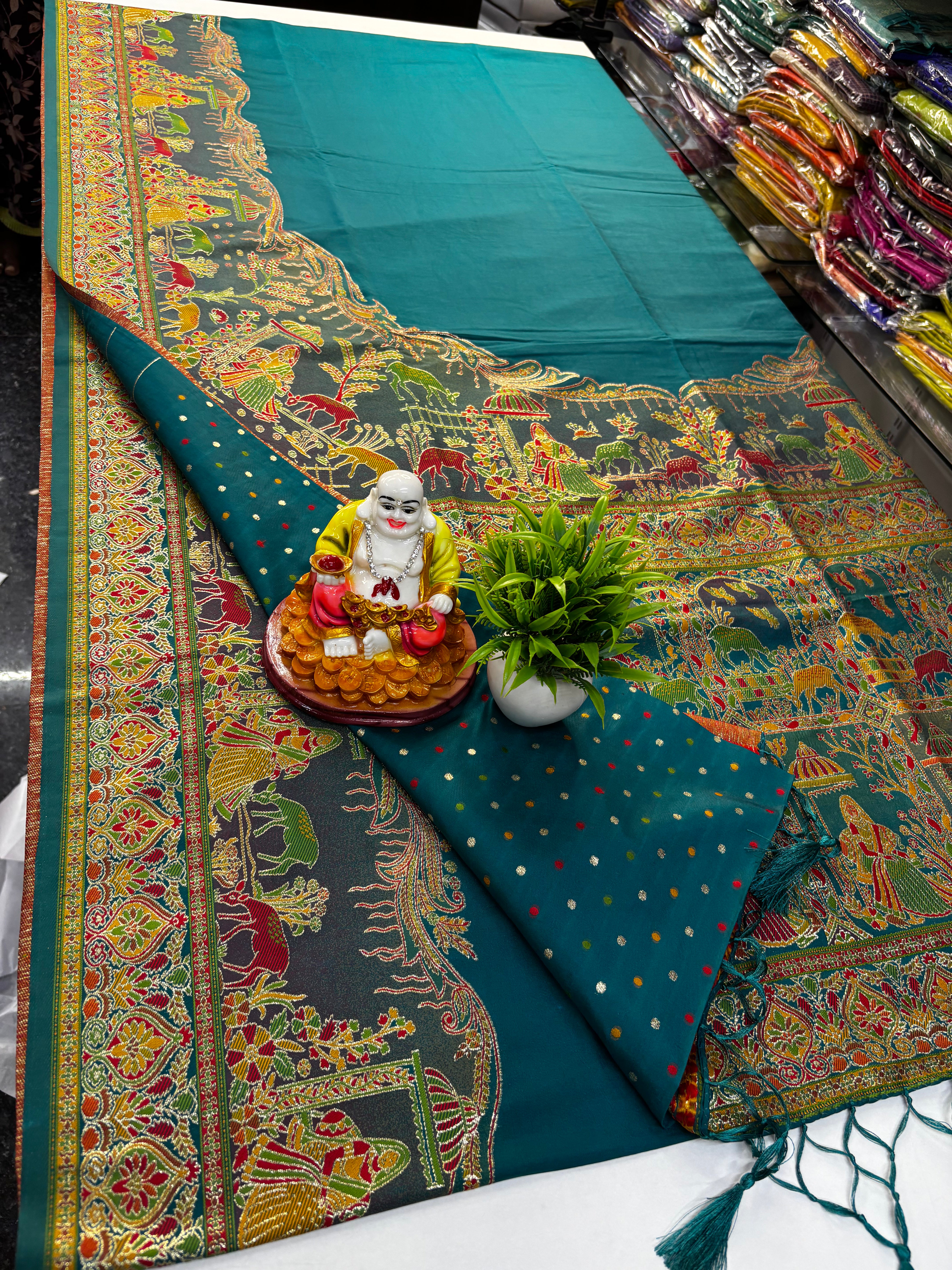 Premium Semi Silk Saree with Elegant Pashmina Design and rich pallu | Padmavathi Silks and Sarees