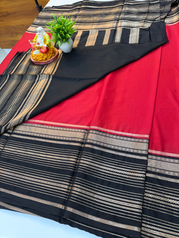 Premium Mysore Crepe Silk Saree with Rich Pallu