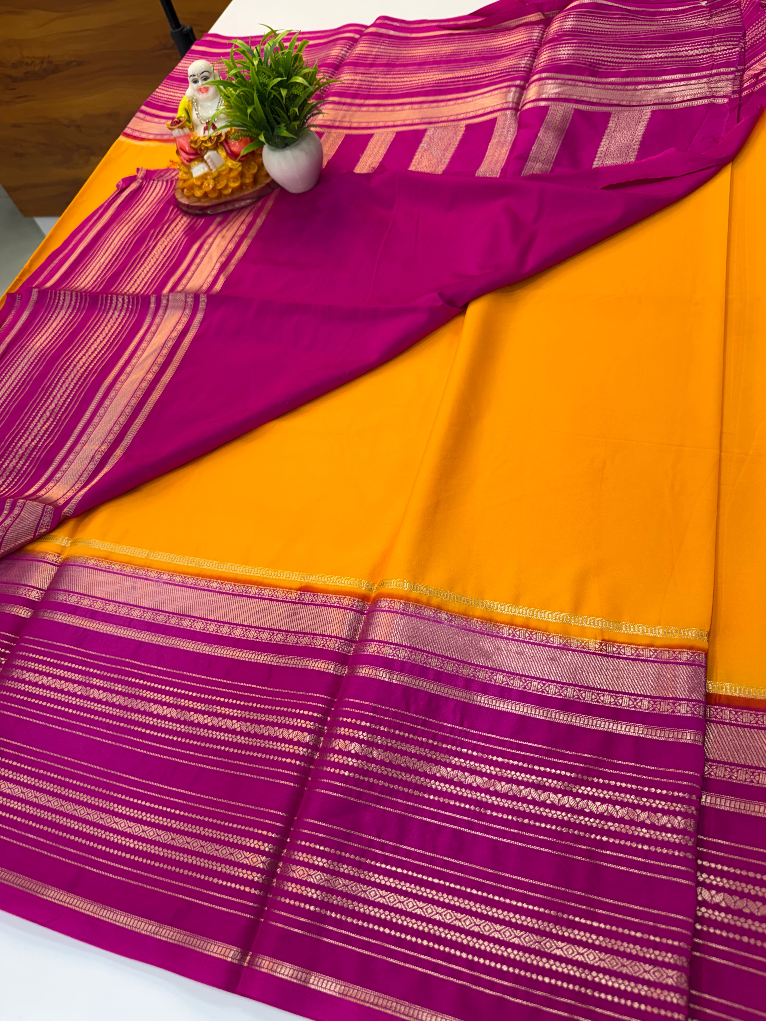 Premium Mysore Crepe Silk Saree with Rich Pallu