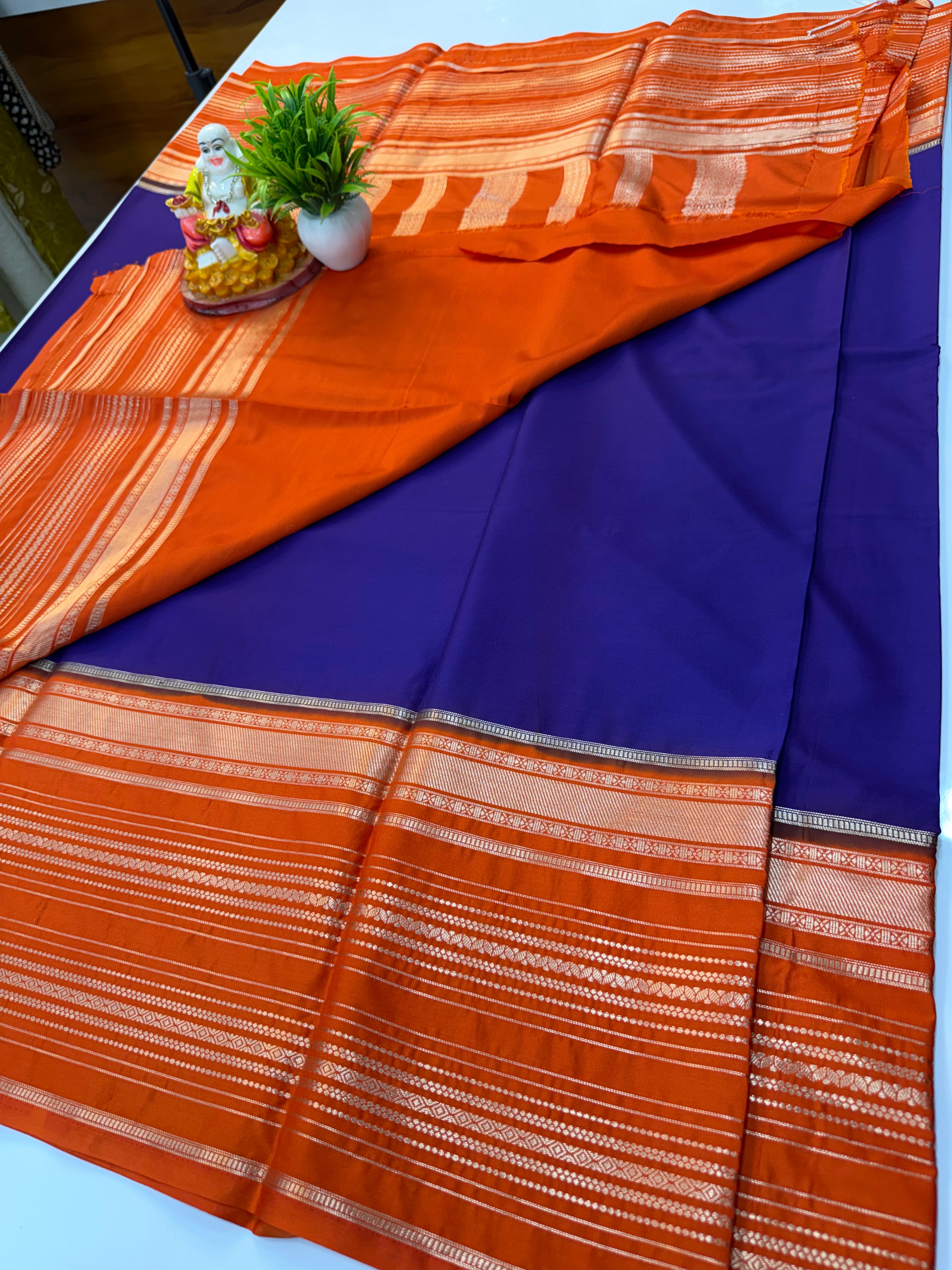 Premium Mysore Crepe Silk Saree with Rich Pallu