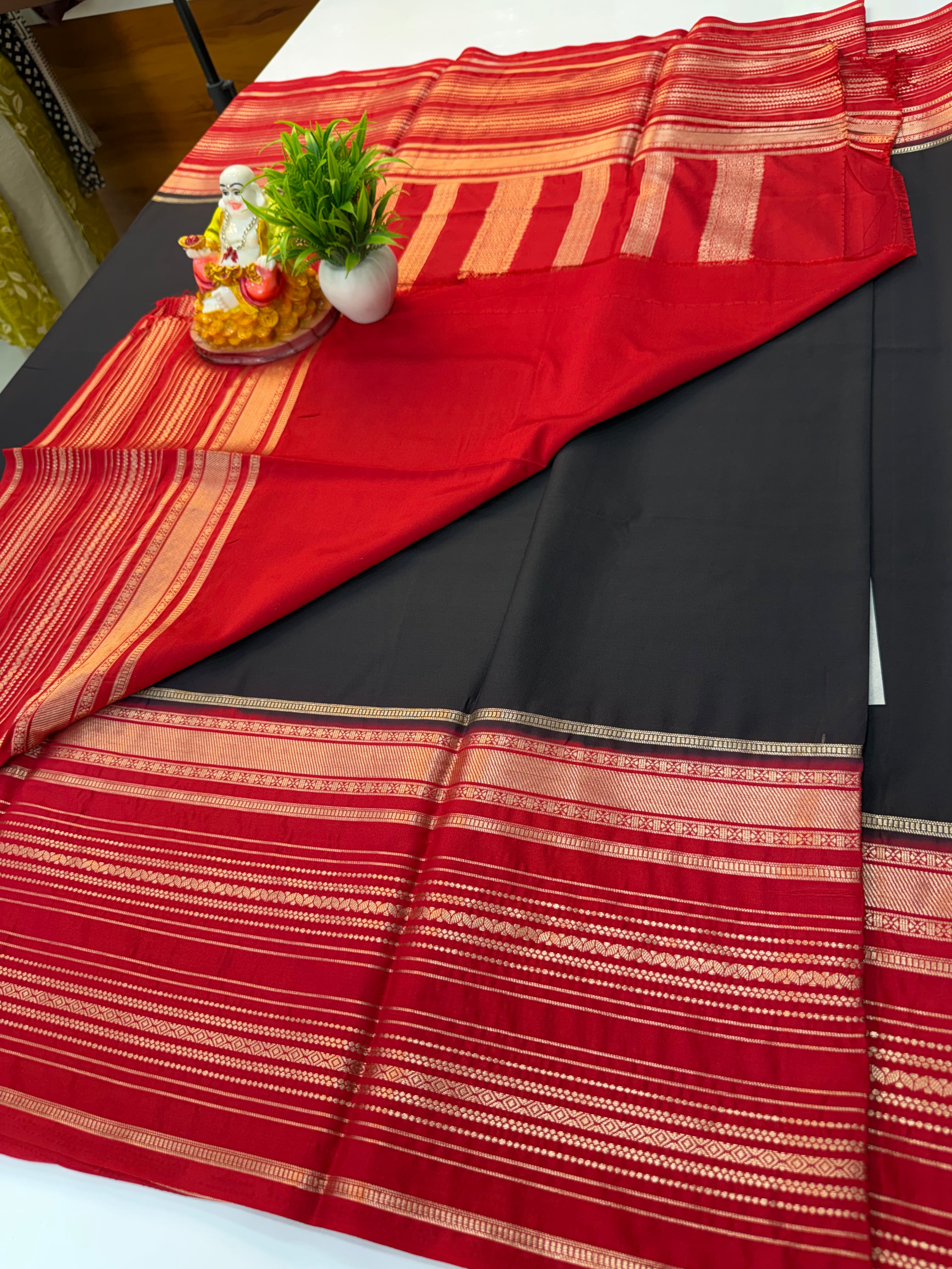 Premium Mysore Crepe Silk Saree with Rich Pallu