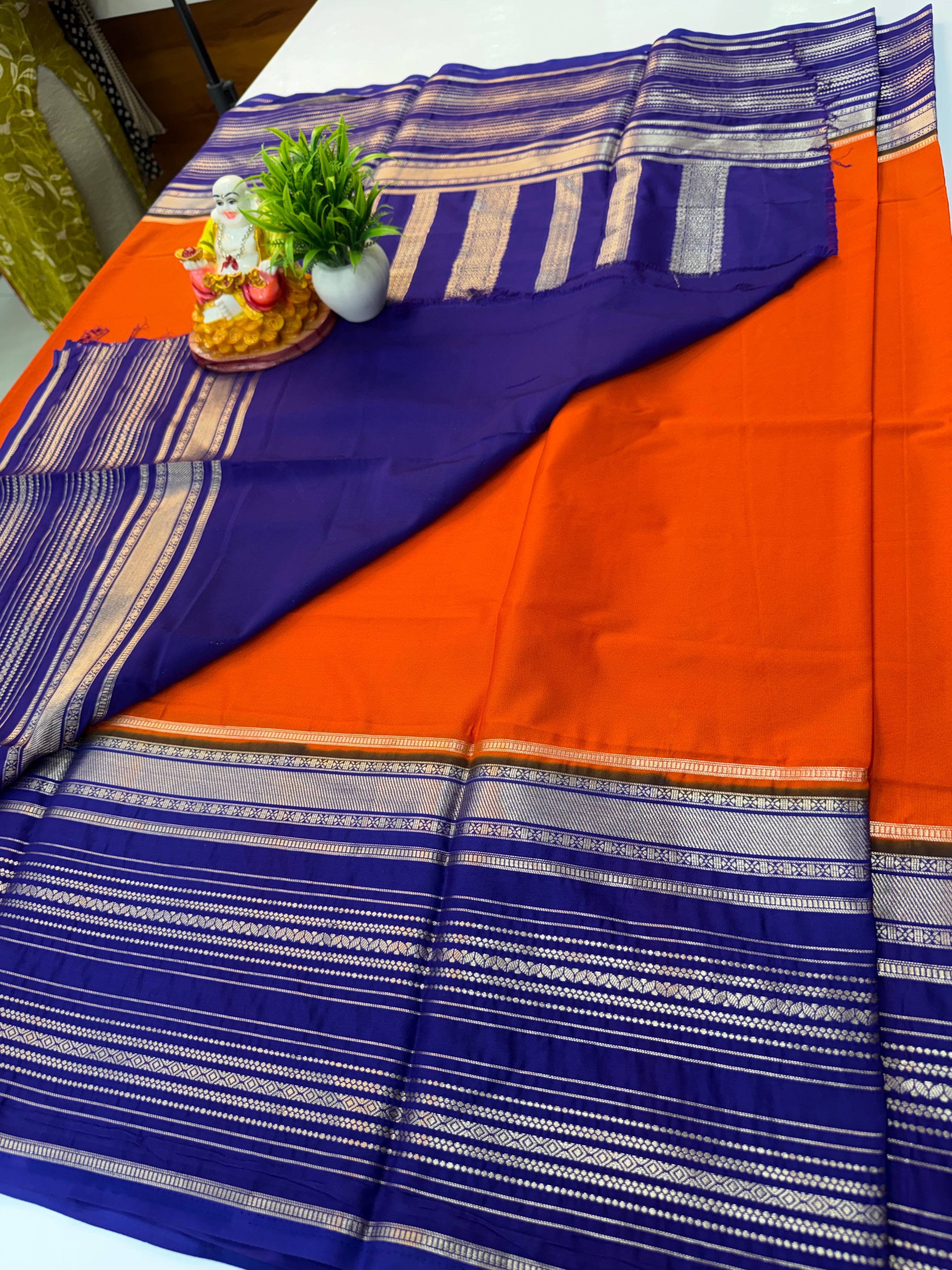 Premium Mysore Crepe Silk Saree with Rich Pallu