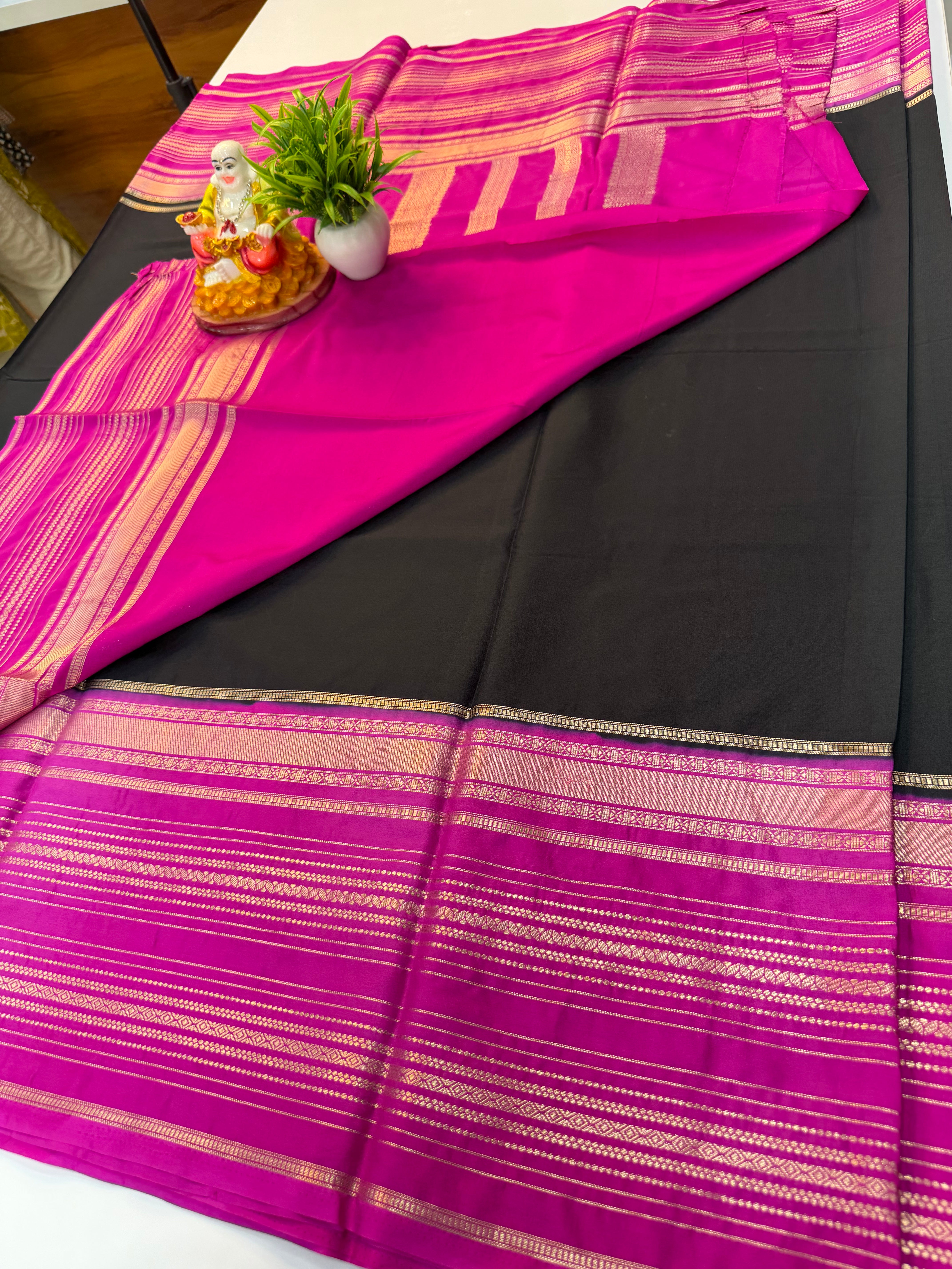 Premium Mysore Crepe Silk Saree with Rich Pallu