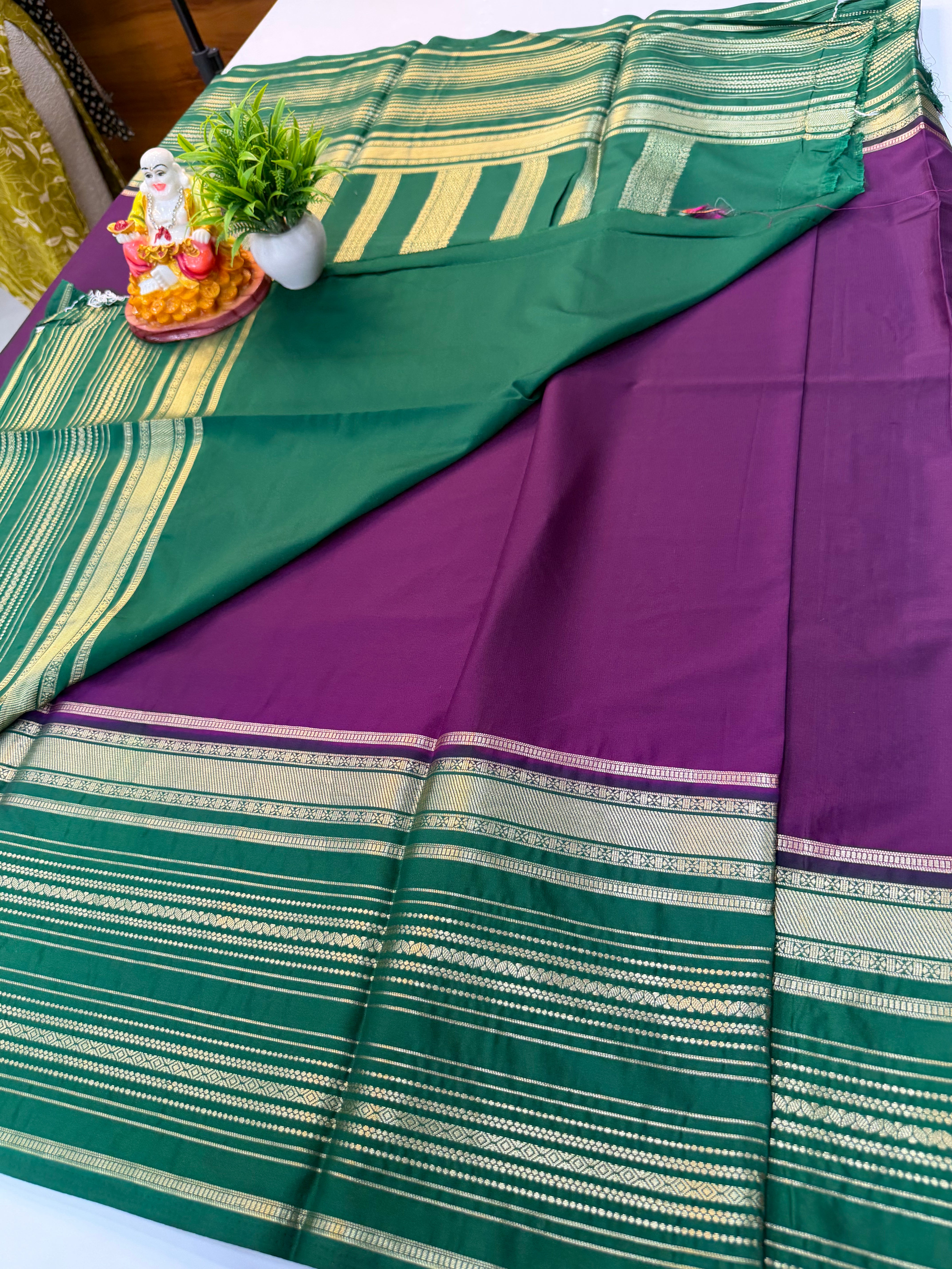 Premium Mysore Crepe Silk Saree with Rich Pallu
