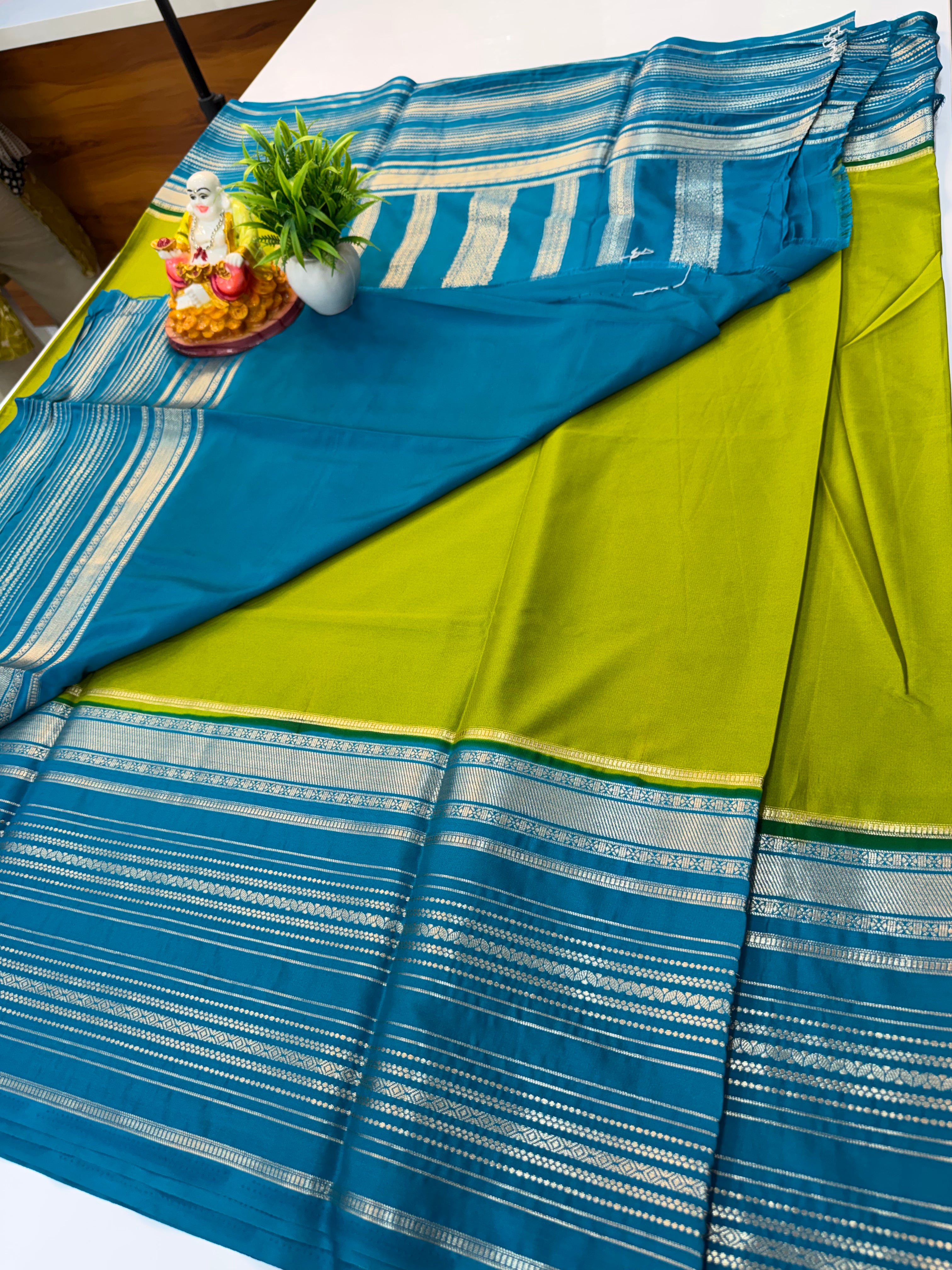 Premium Mysore Crepe Silk Saree with Rich Pallu