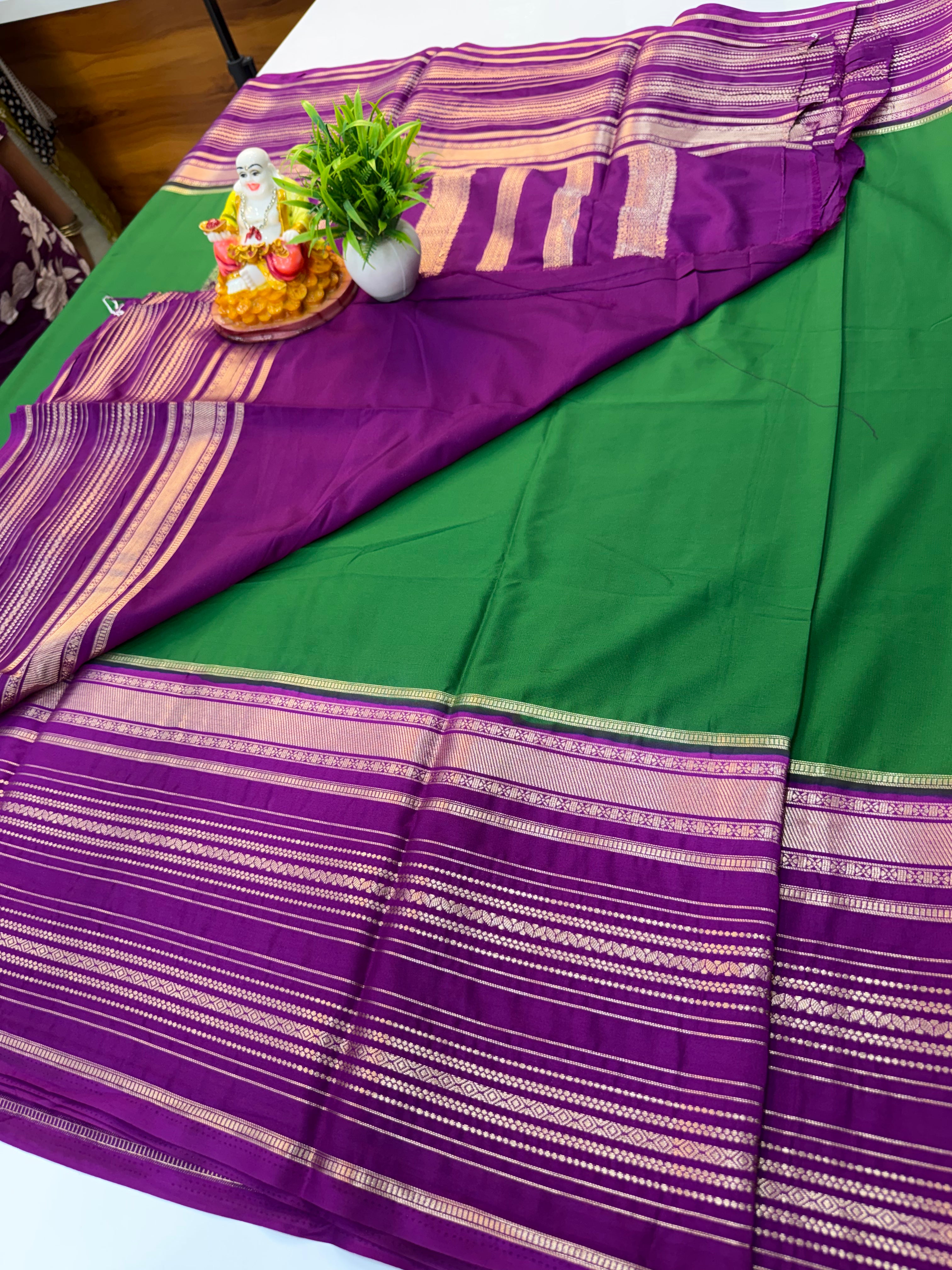 Premium Mysore Crepe Silk Saree with Rich Pallu