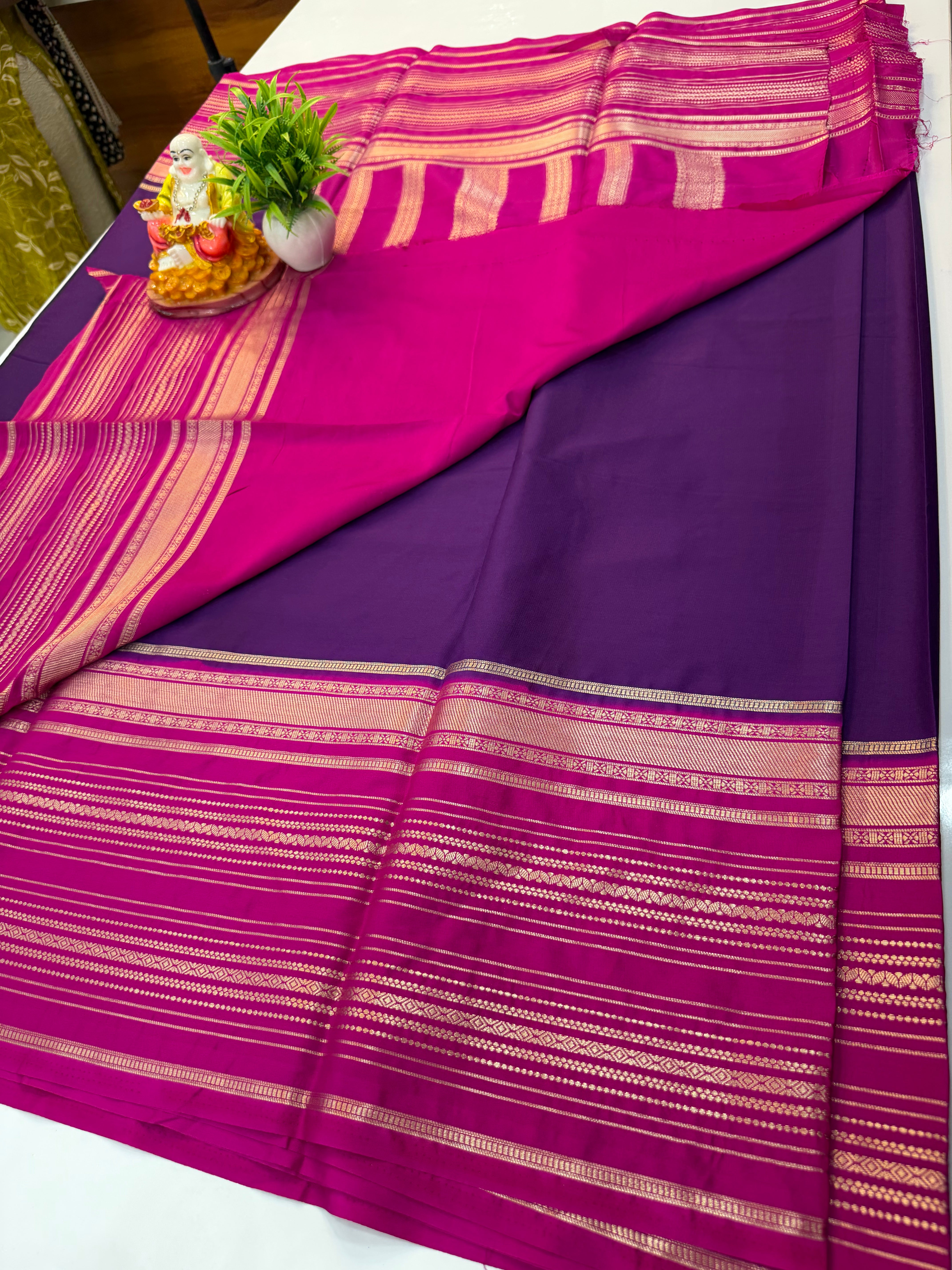 Premium Mysore Crepe Silk Saree with Rich Pallu